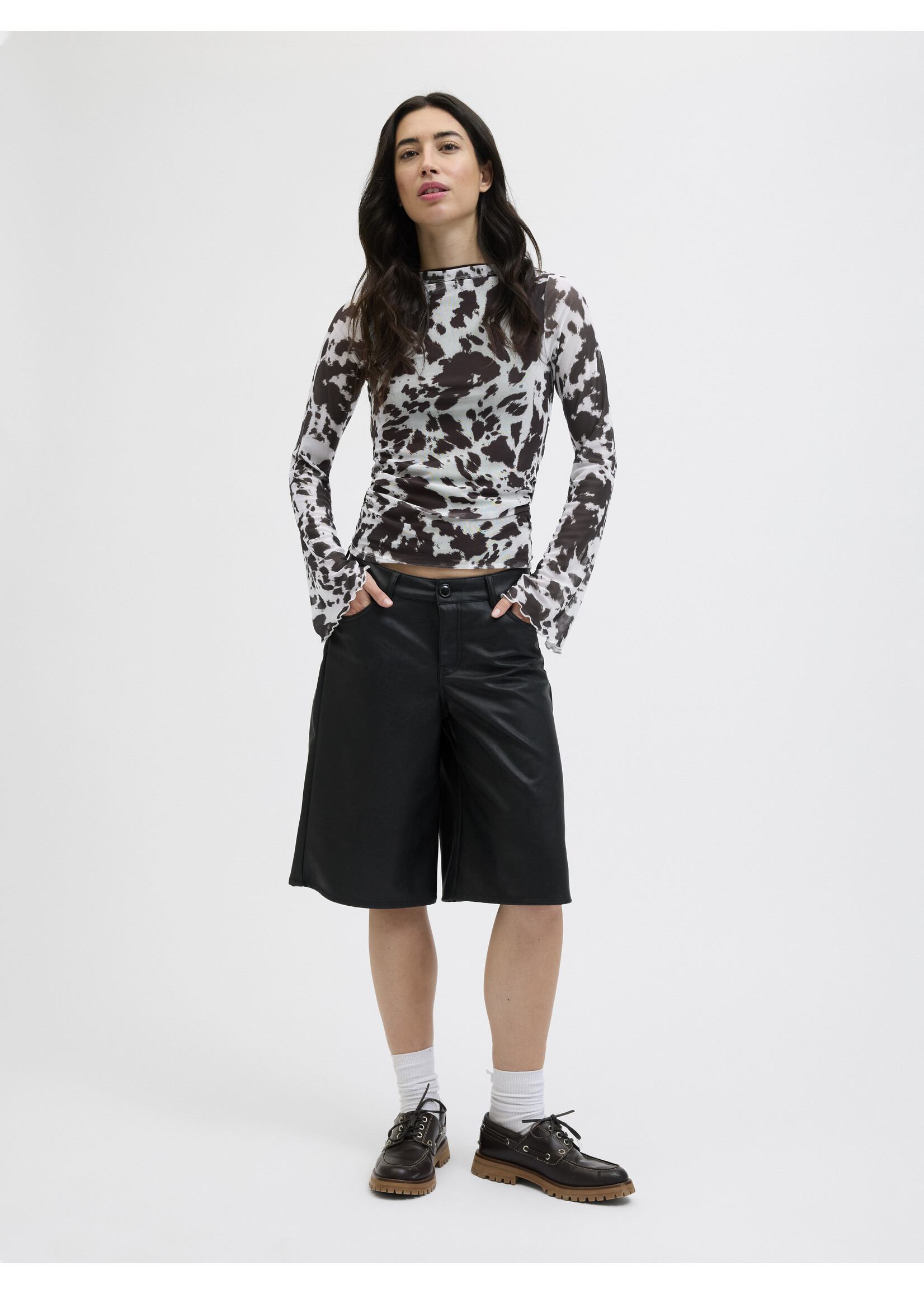 JXMINNA MESH LS TOP - COW
