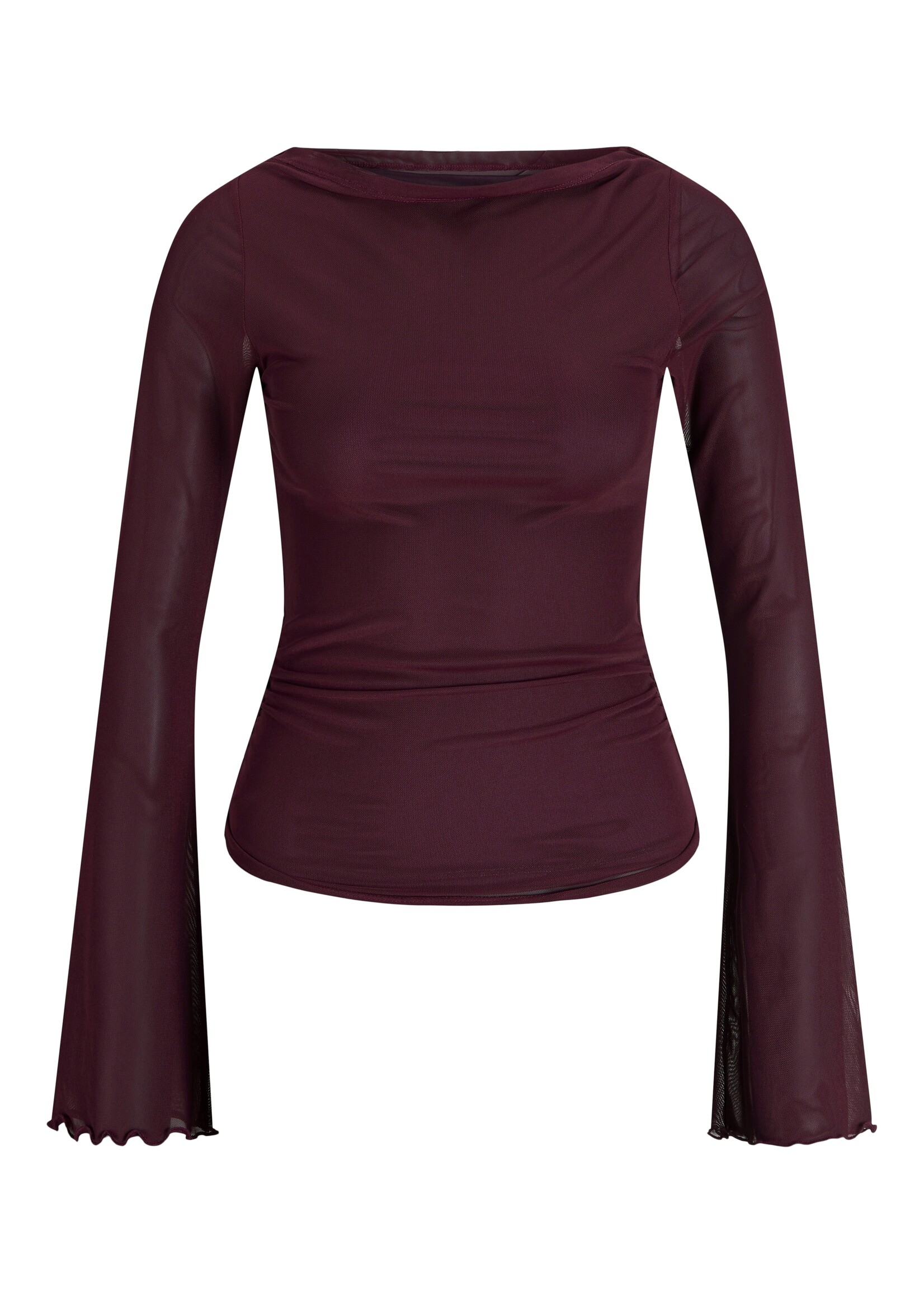 JXMINNA MESH LS TOP - CABERNET