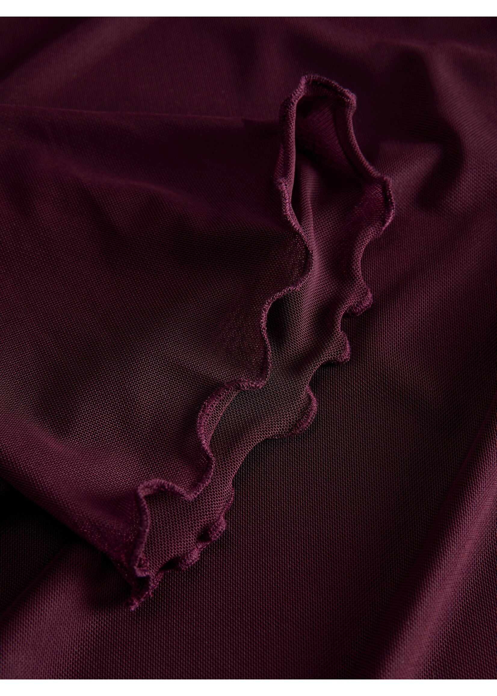 JXMINNA MESH LS TOP - CABERNET