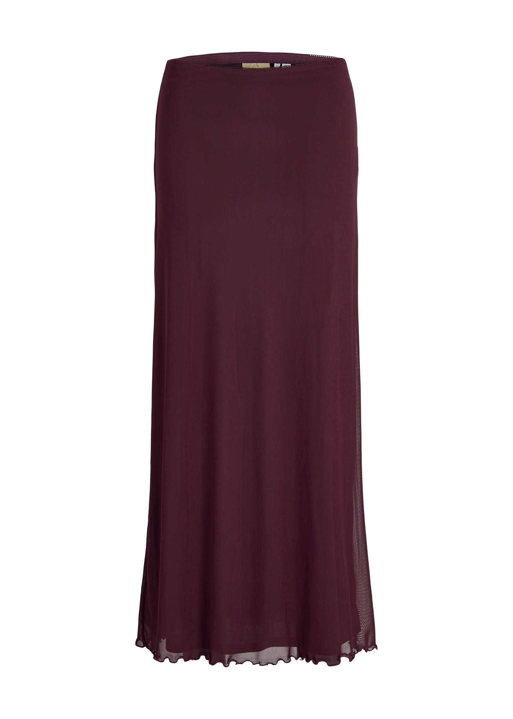 JXMINNA LONG MESH SKIRT - CABERNET