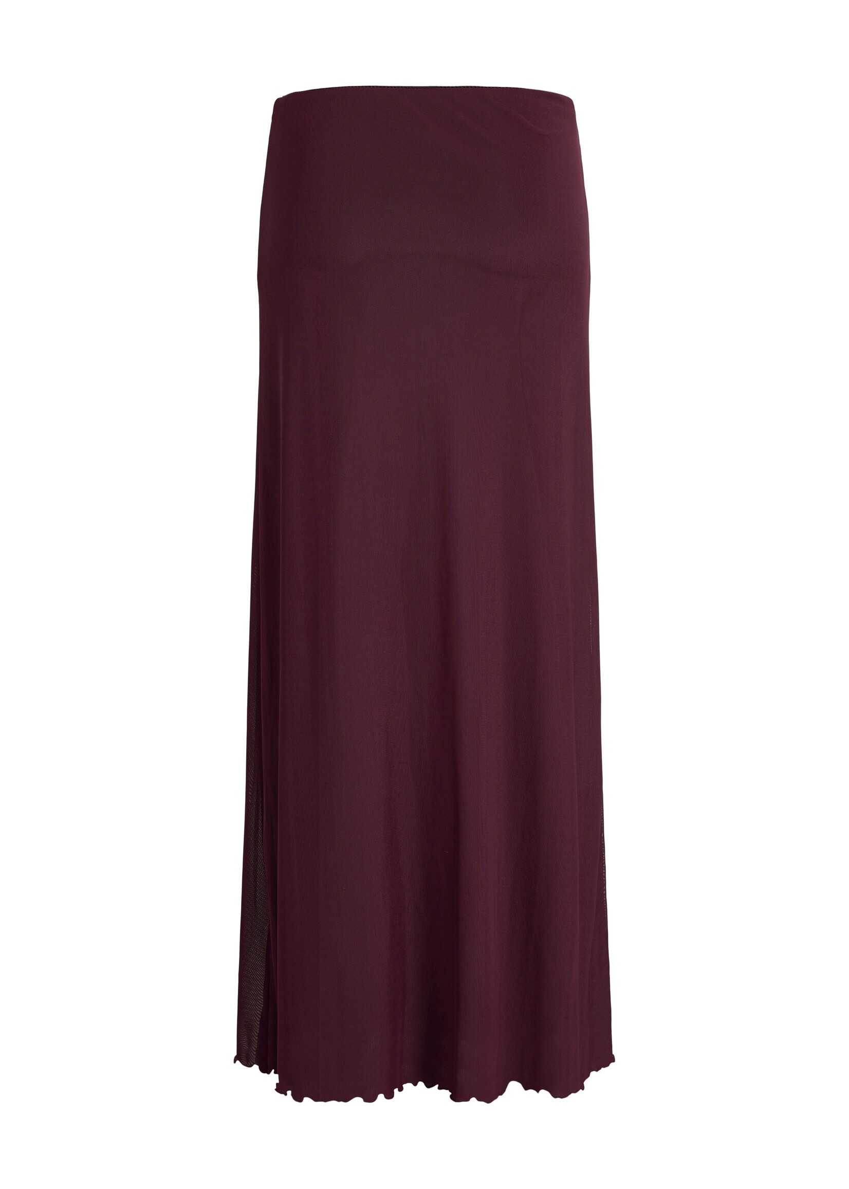 JXMINNA LONG MESH SKIRT - CABERNET