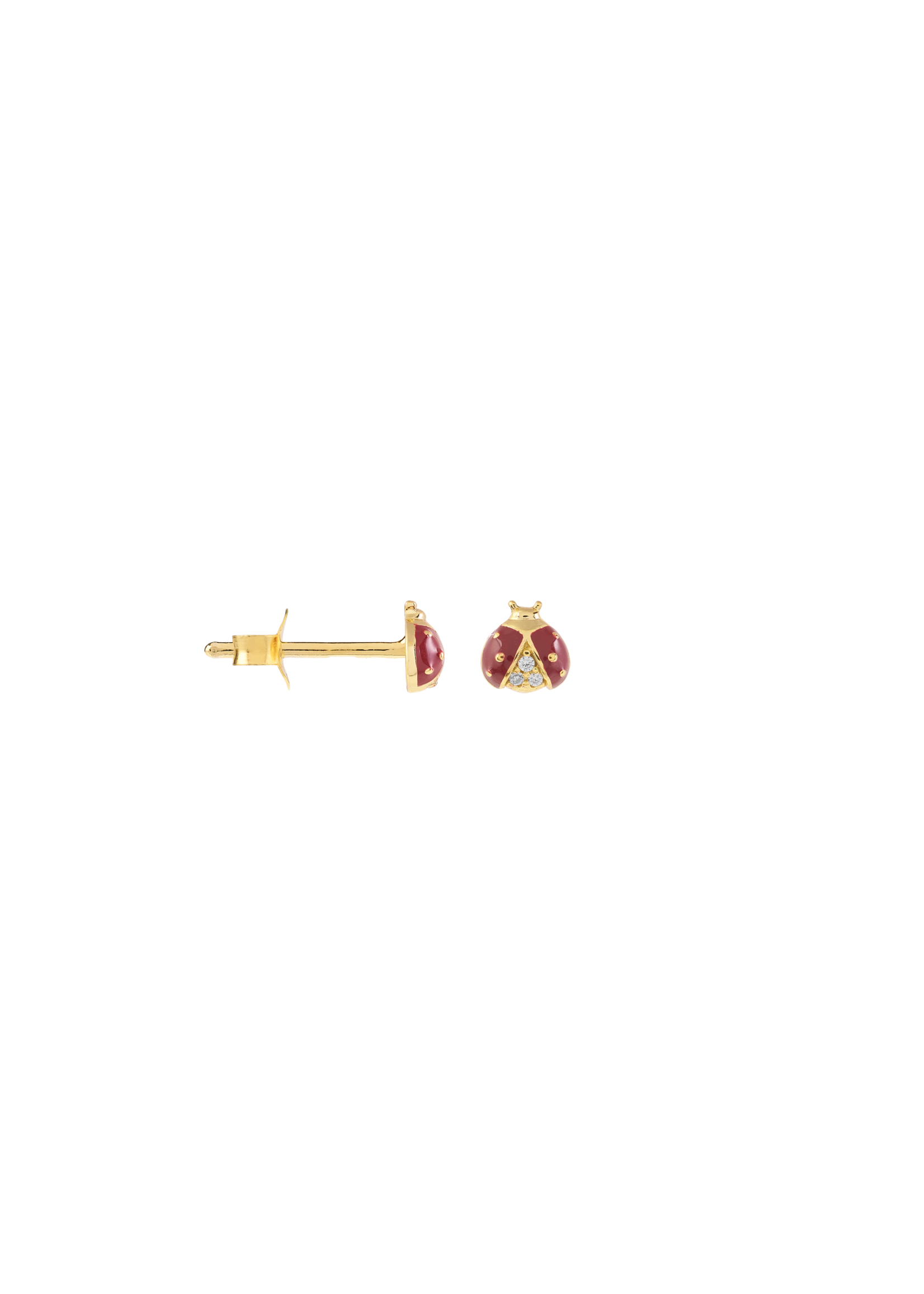 anna+nina Single lady bug stud - Gold