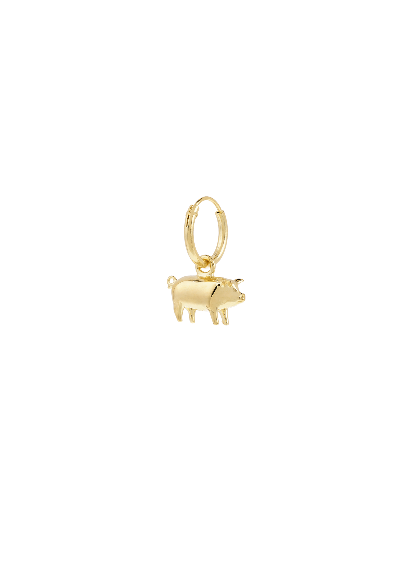 anna+nina Single piglet ring earring - Gold
