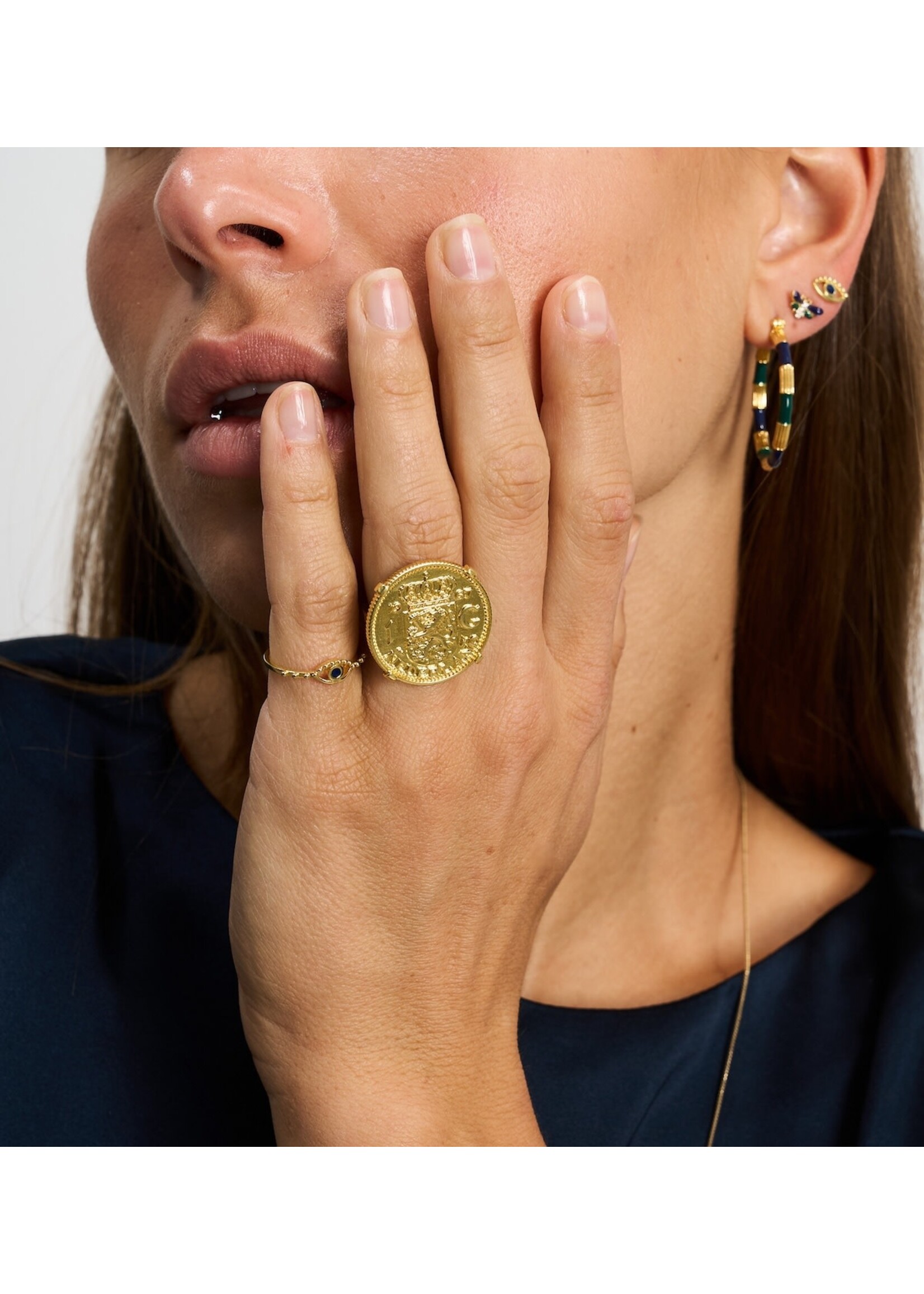 anna+nina All eyes on you ring. - Gold