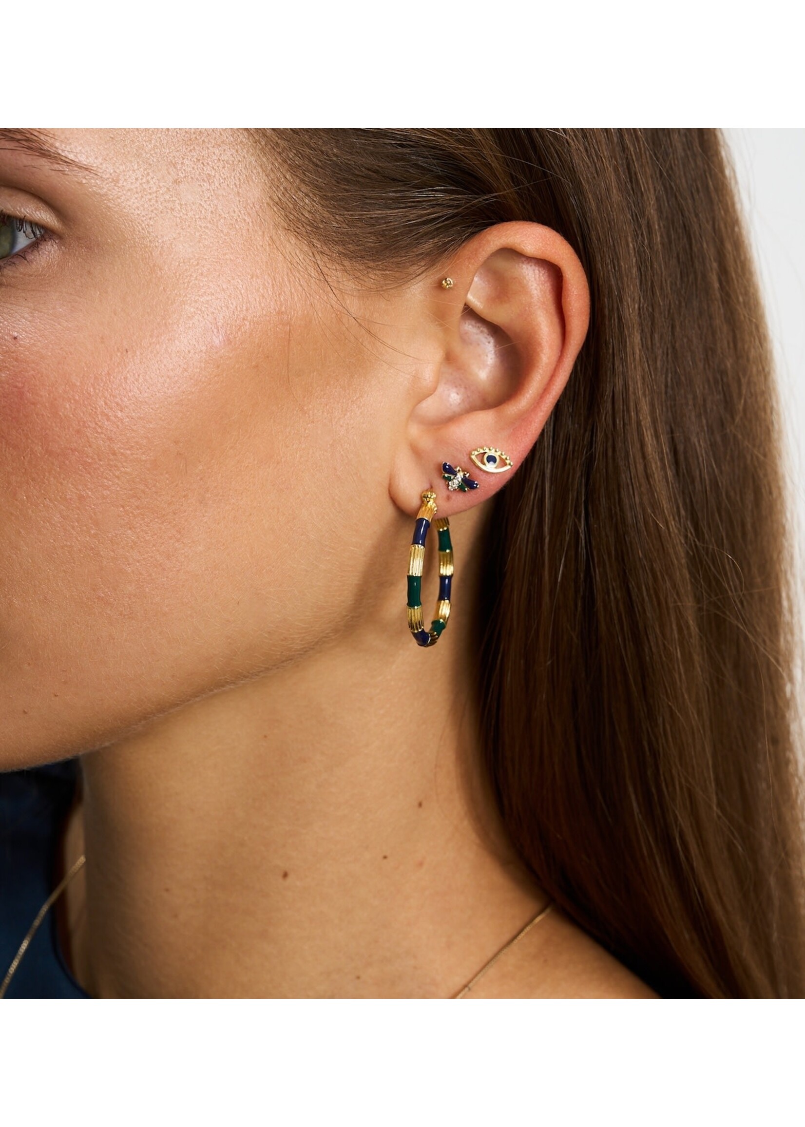 anna+nina Single night fly stud - Gold