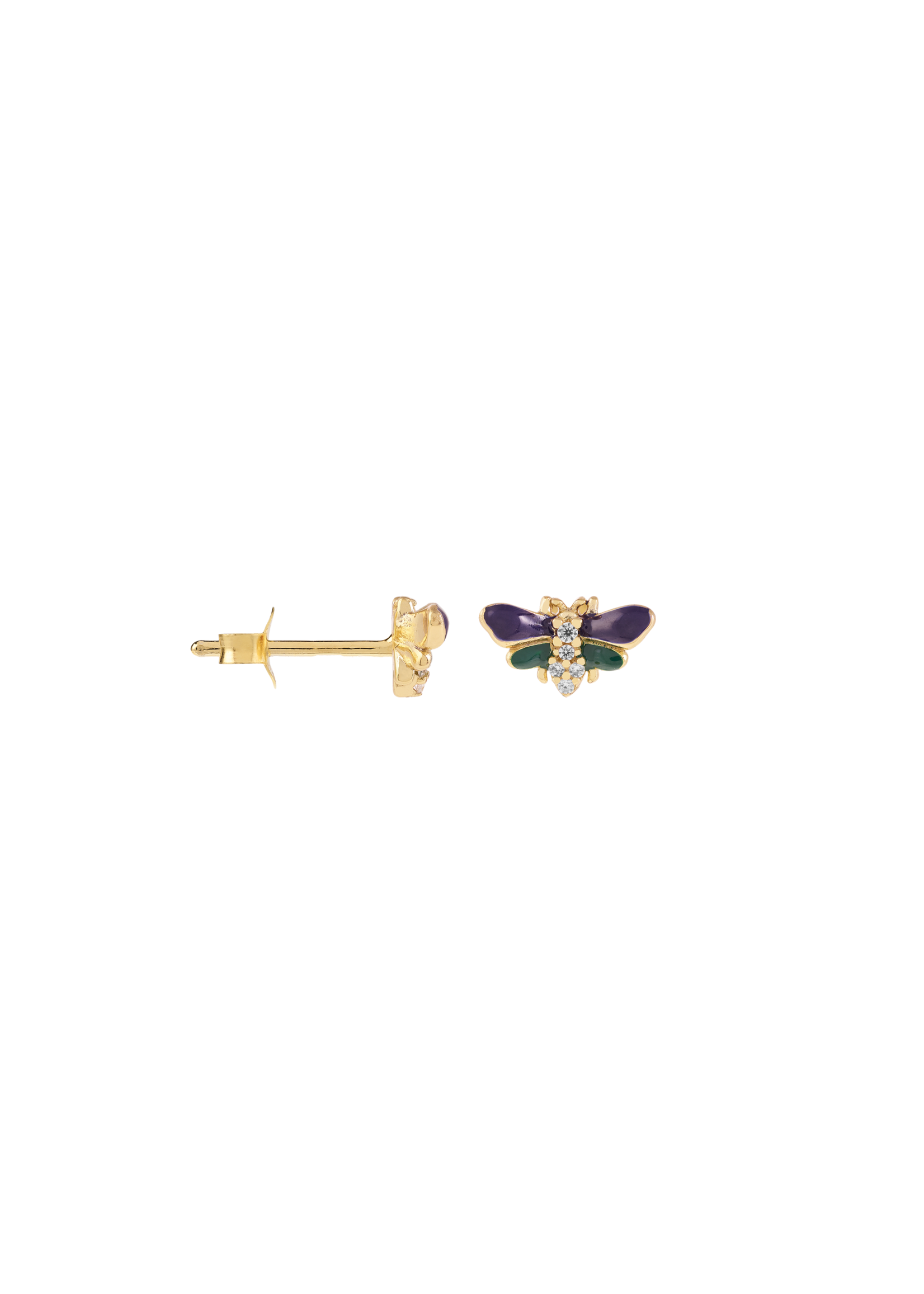 anna+nina Single night fly stud - Gold
