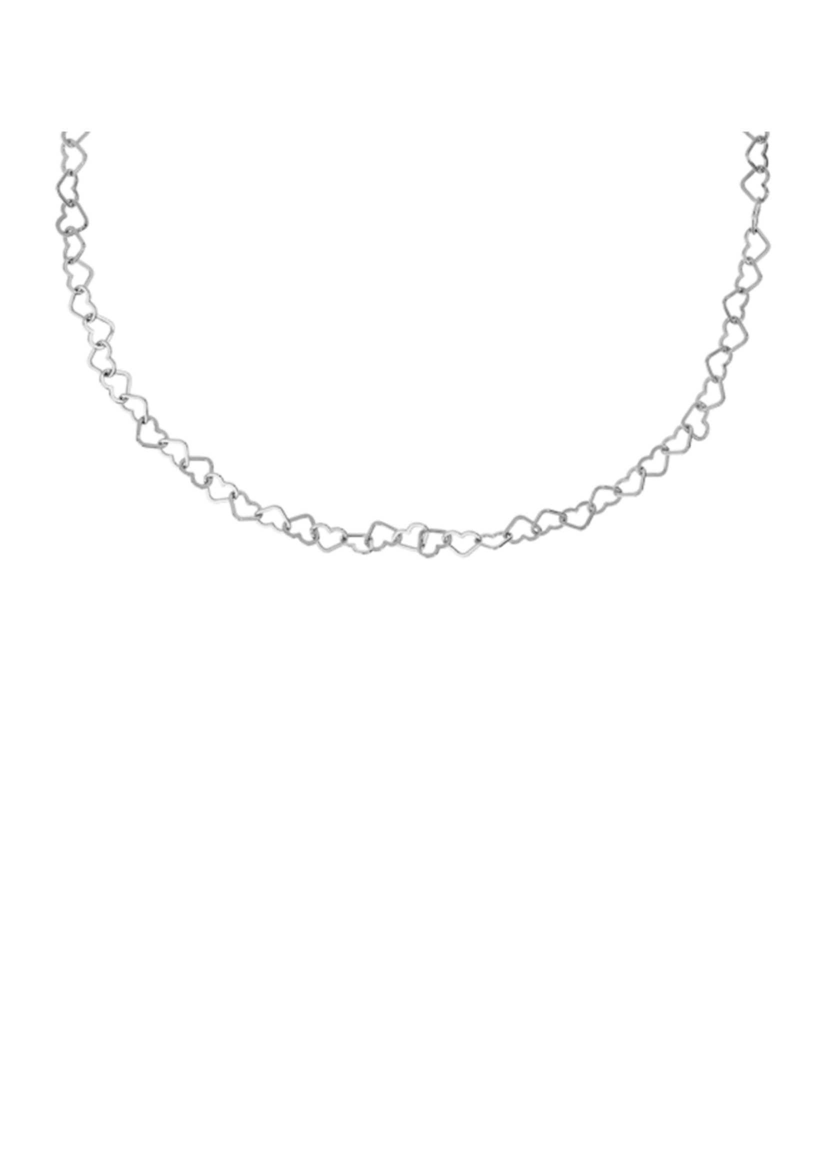 anna+nina Linked hearts necklace - Silver
