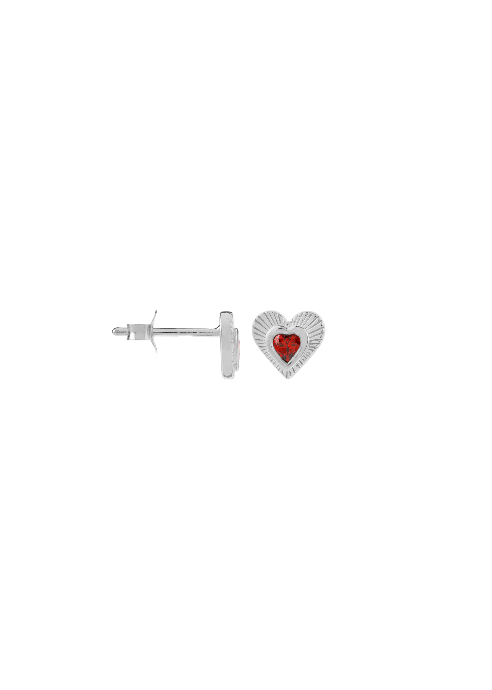 anna+nina Single rhapsody love stud - Silver
