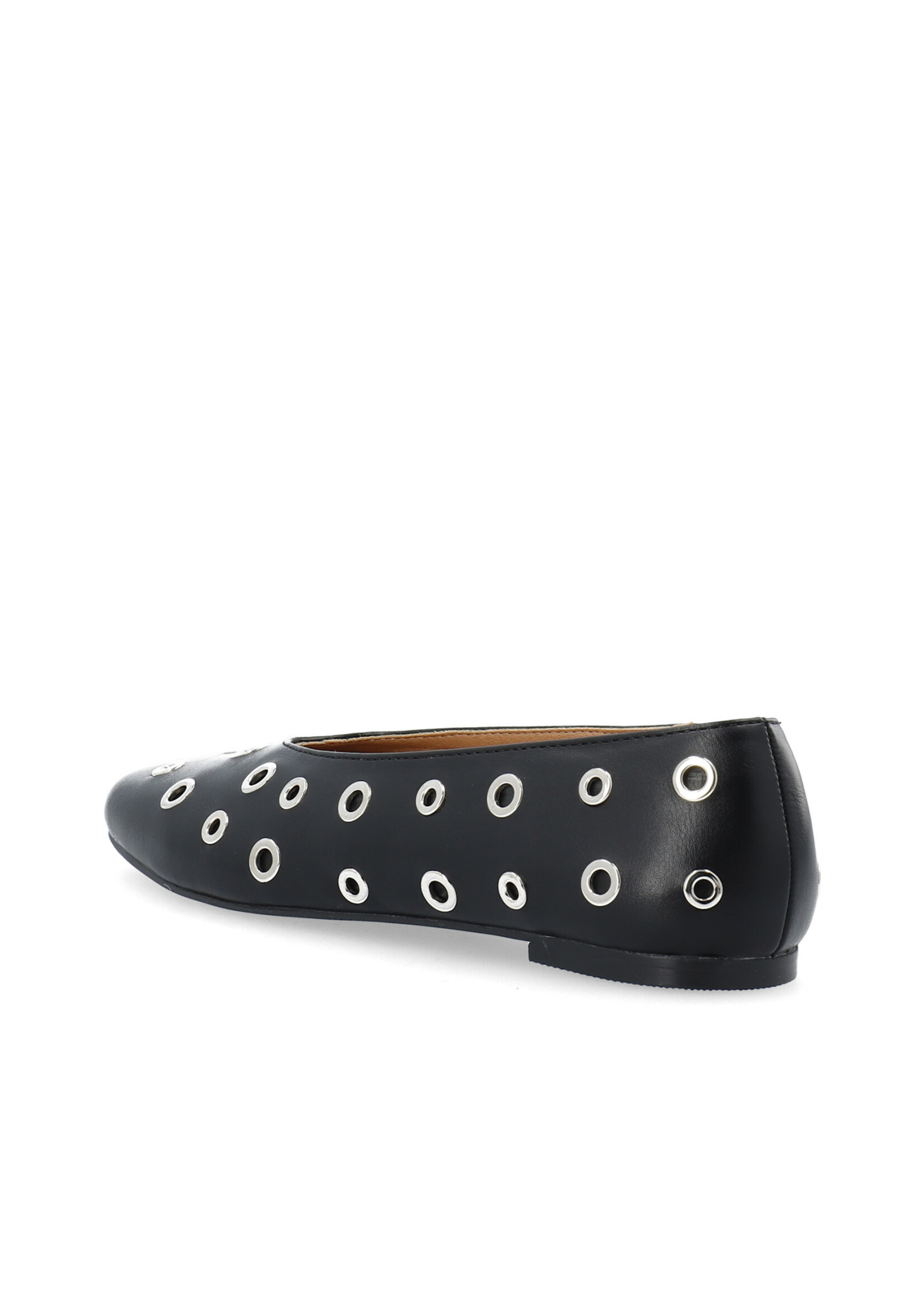 BIALILJA Ballet Flat Studded Faux Leather - Black