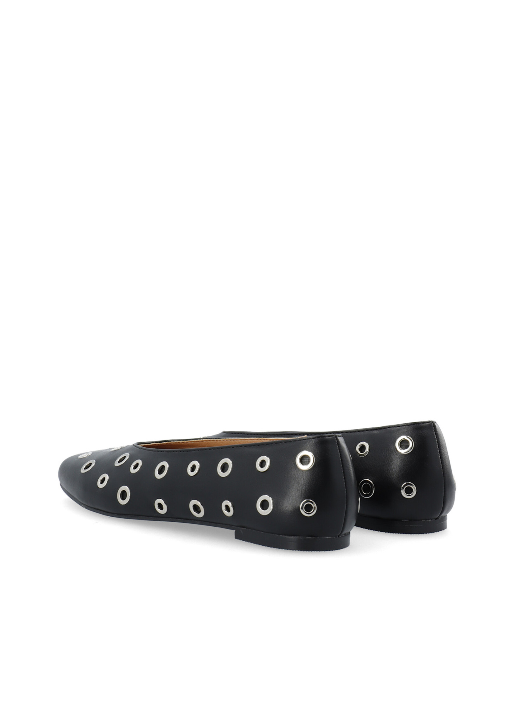 BIALILJA Ballet Flat Studded Faux Leather - Black