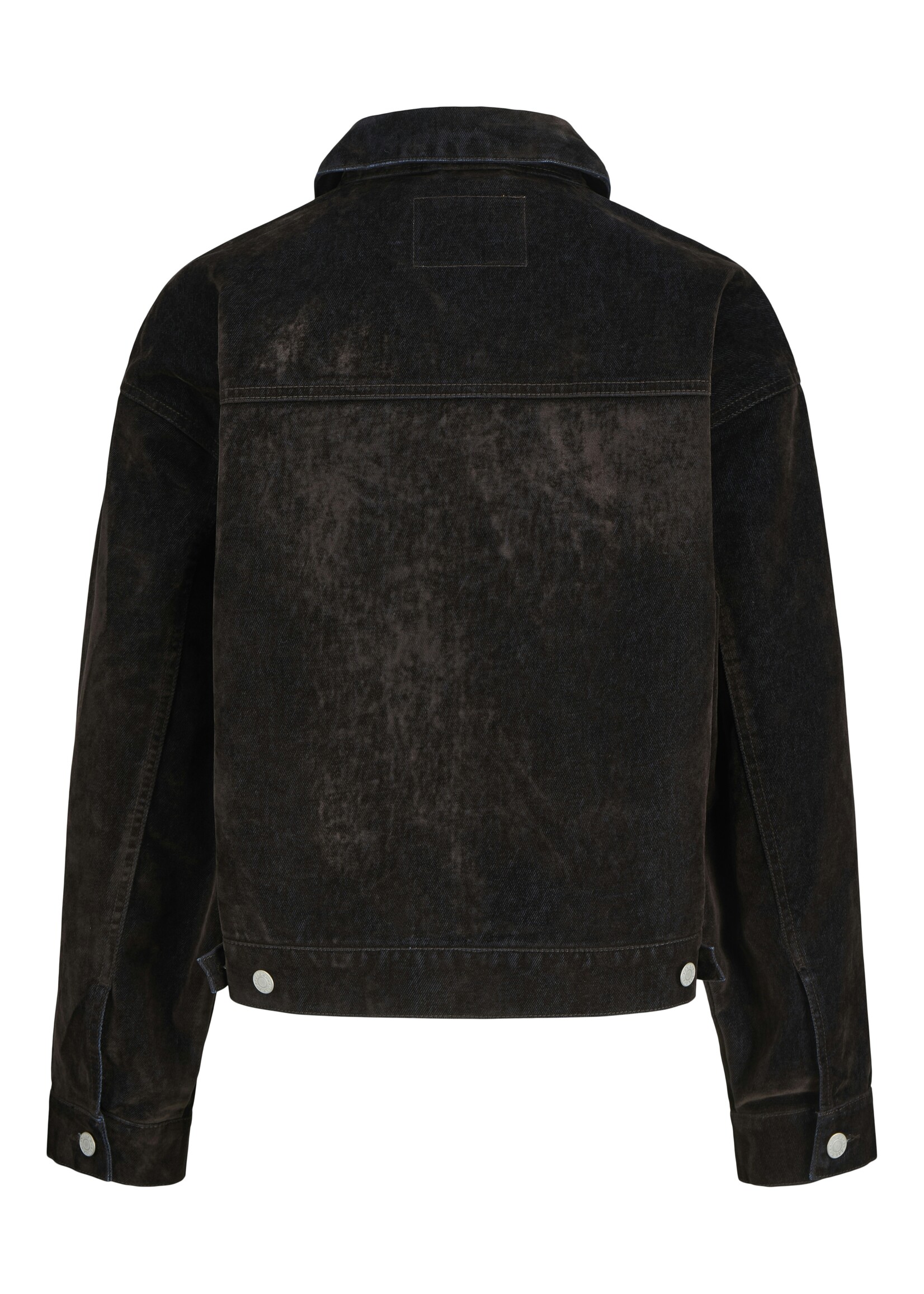 JXMIA FLOCK DENIM JACKET - BROWN DENIM