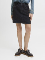 JXMIA FLOCK  DENIM SKIRT - BROWN DENIM
