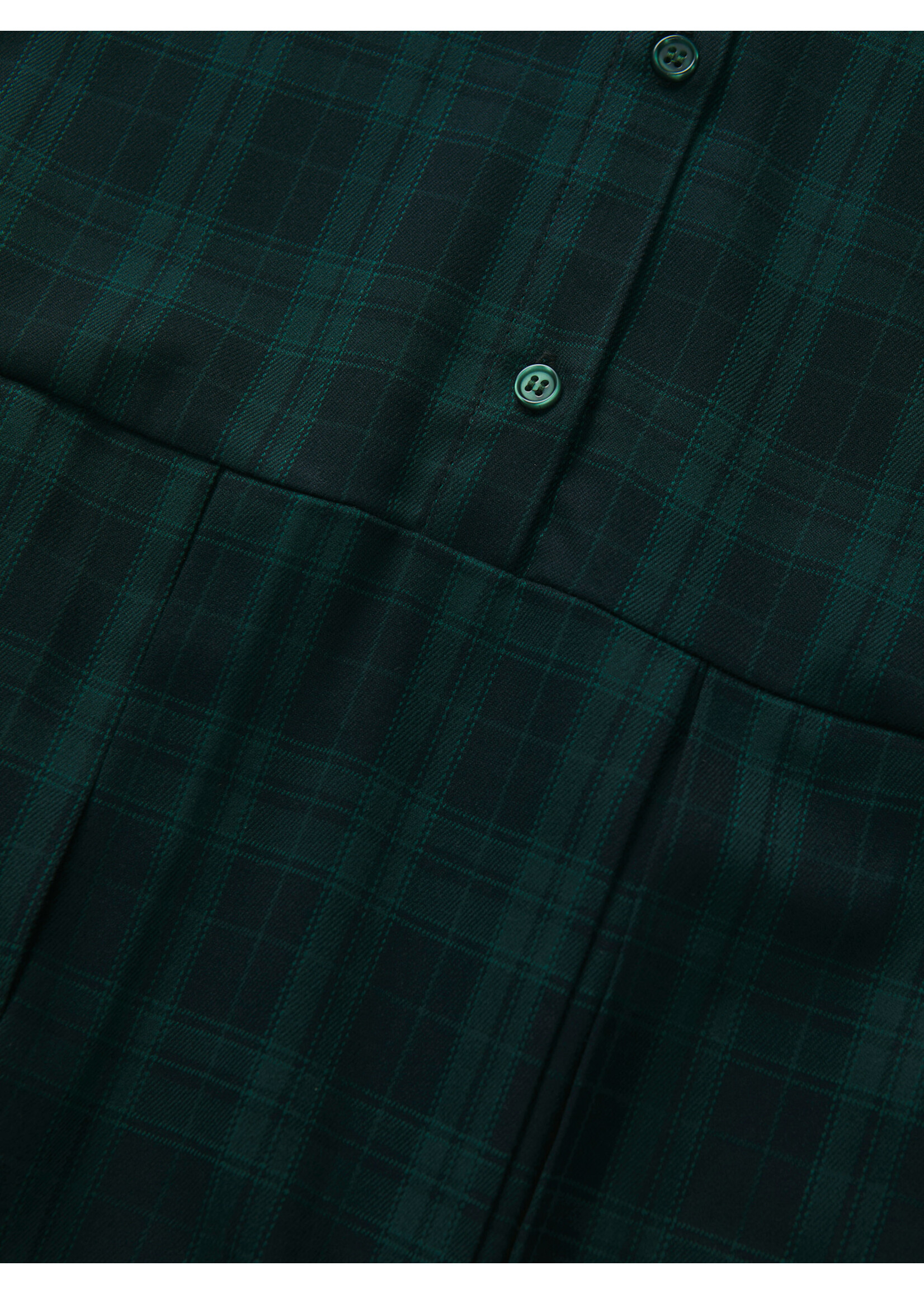 JXMILLA PLEATED DRESS -  GREEN CHECKS