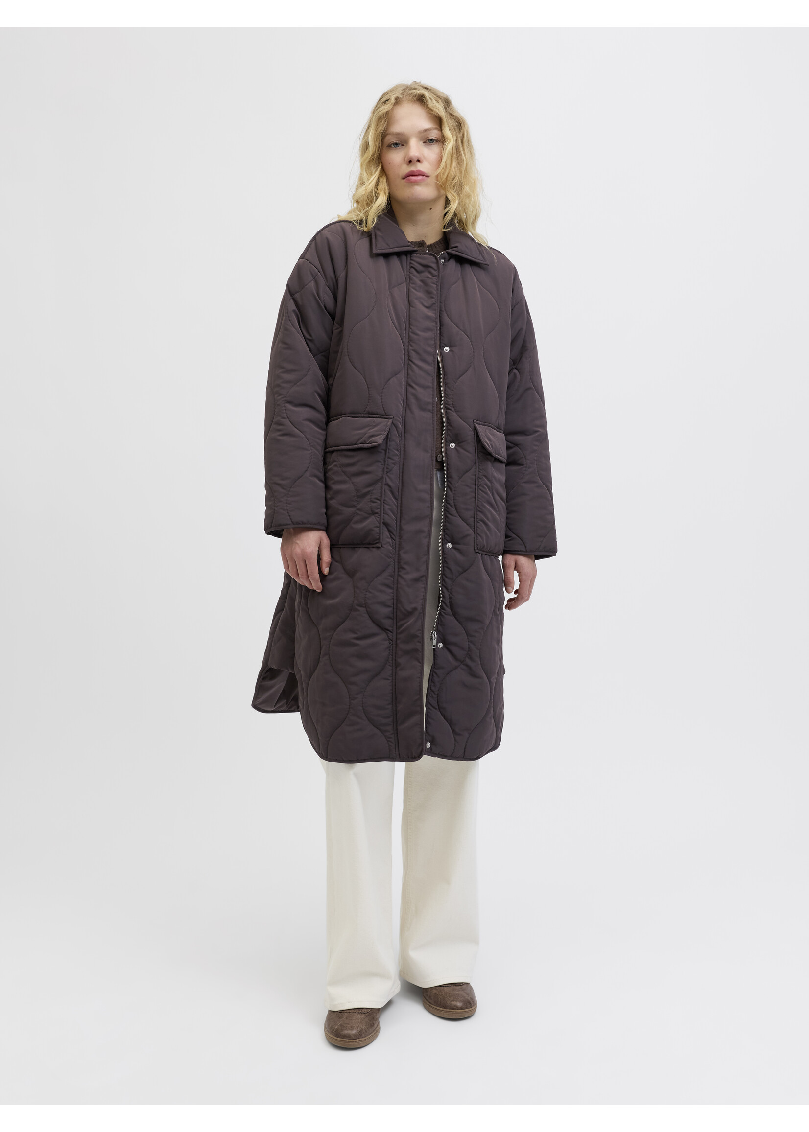 JXSERENA QUILTED COAT - BRACKEN