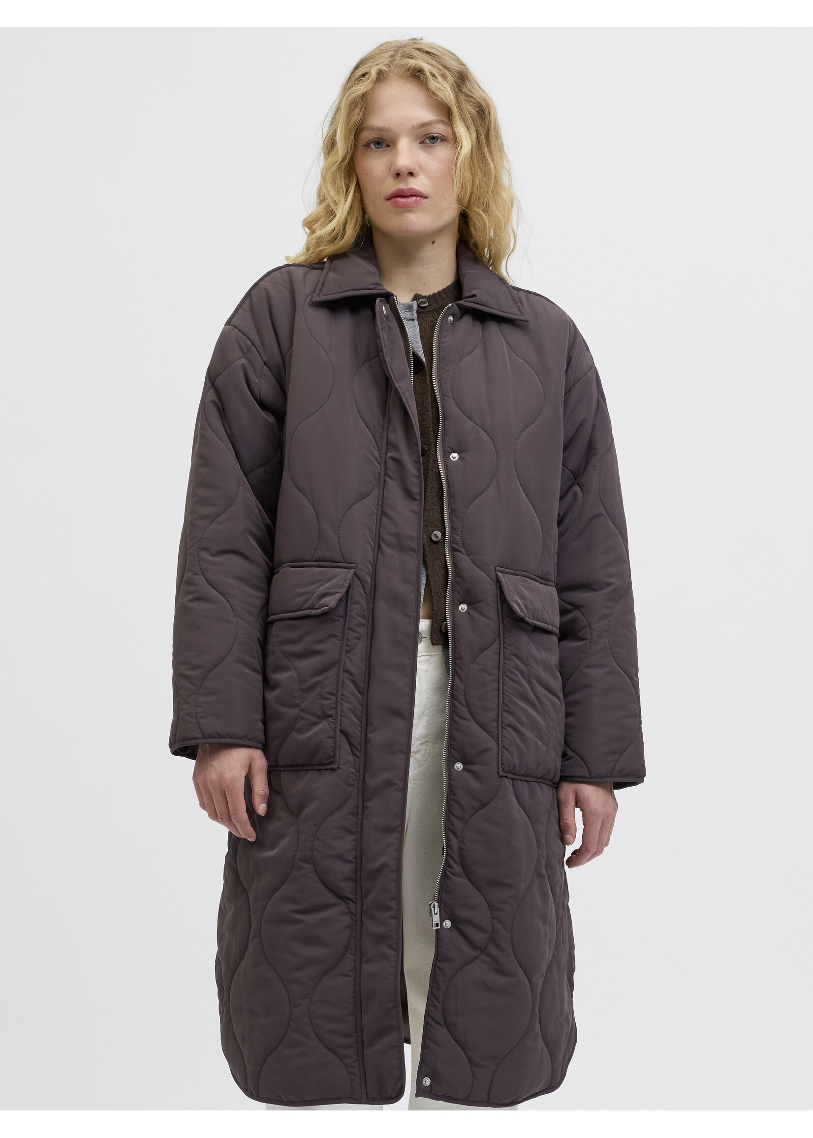 JXSERENA QUILTED COAT - BRACKEN