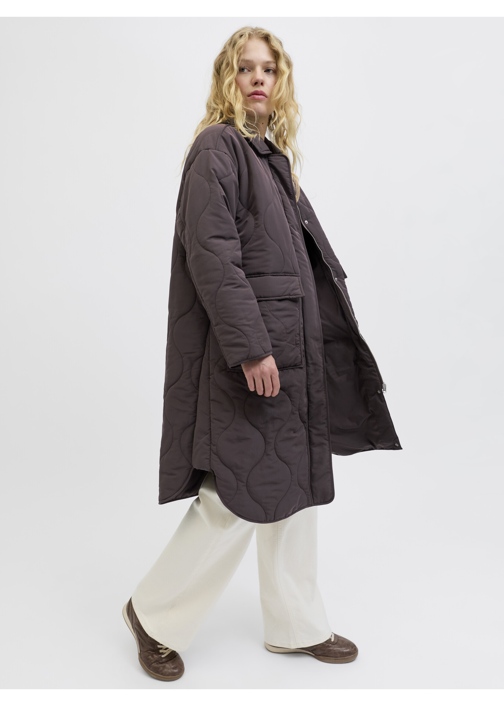 JXSERENA QUILTED COAT - BRACKEN