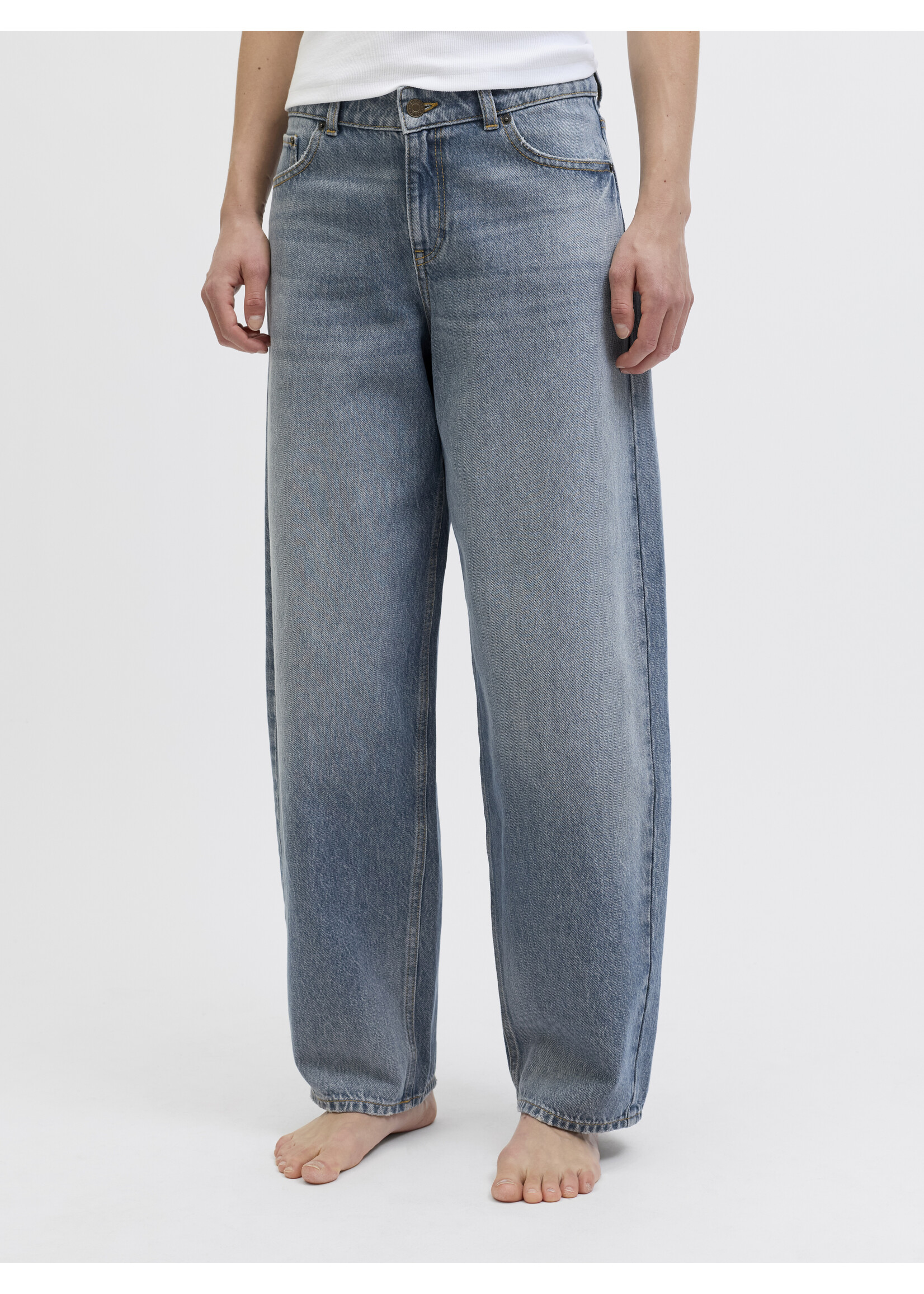JXFUJI BARREL JEANS - MED BLUE