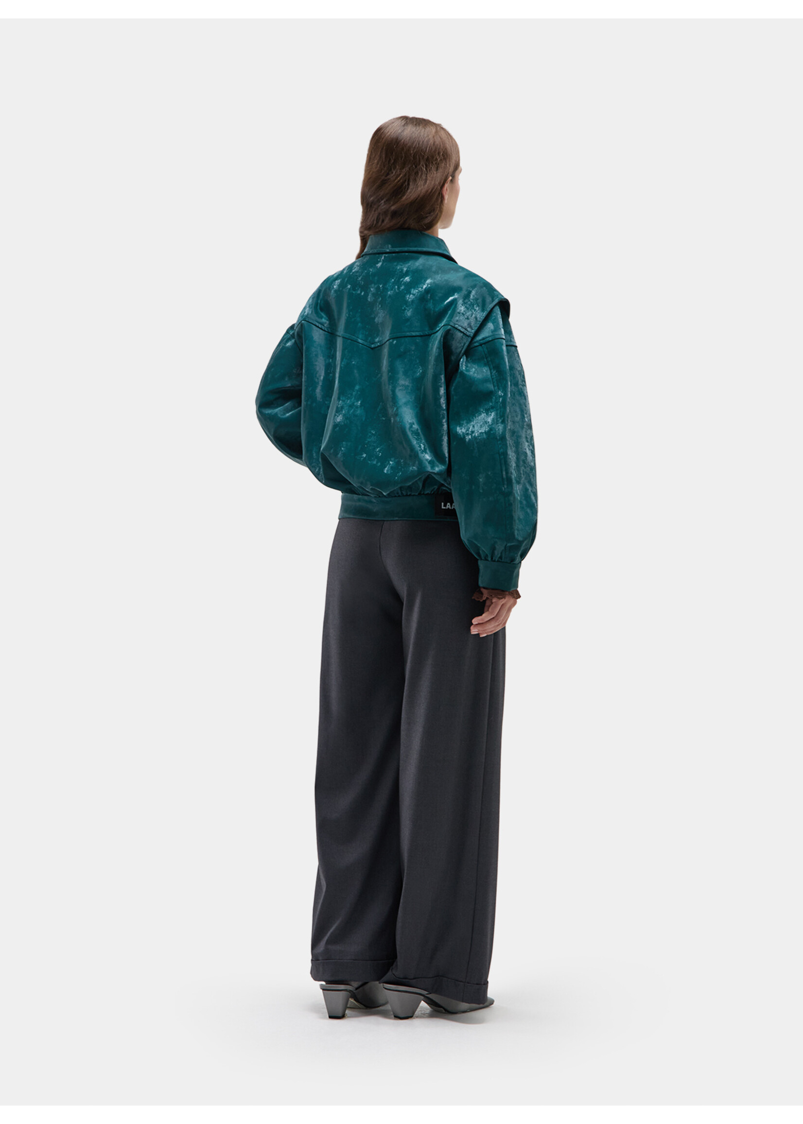 Laagam CUPIDO TEAL GREEN BOMBER JACKET