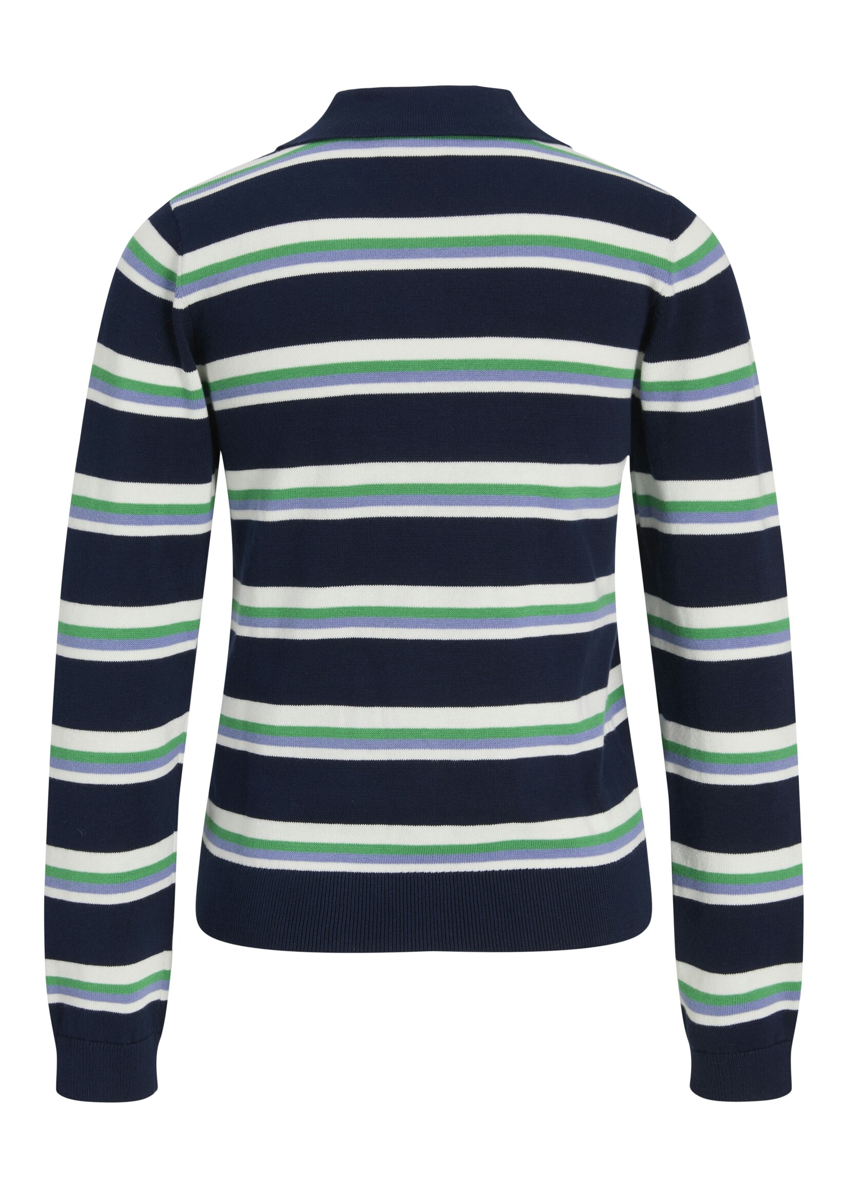 JXLILIANA LS POLO KNIT - BLUE STRIPES