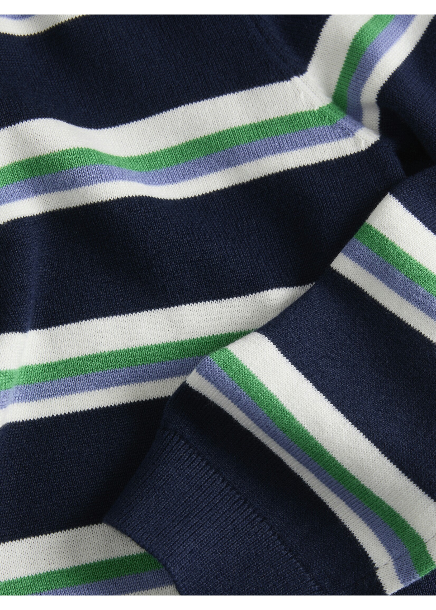 JXLILIANA LS POLO KNIT - BLUE STRIPES