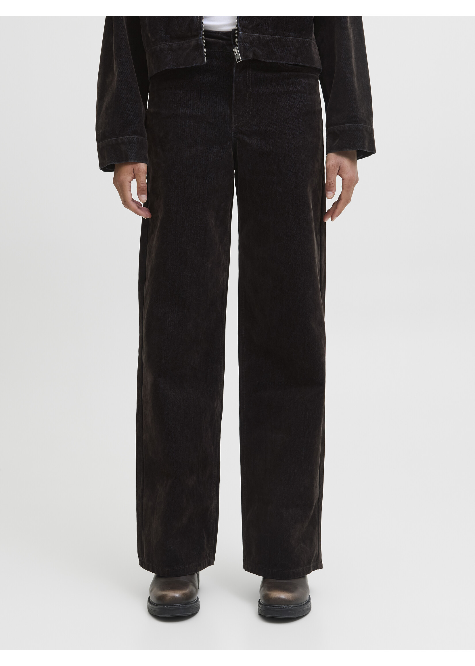 JXTOKYO FLOCK WIDE DENIM - BROWN DENIM
