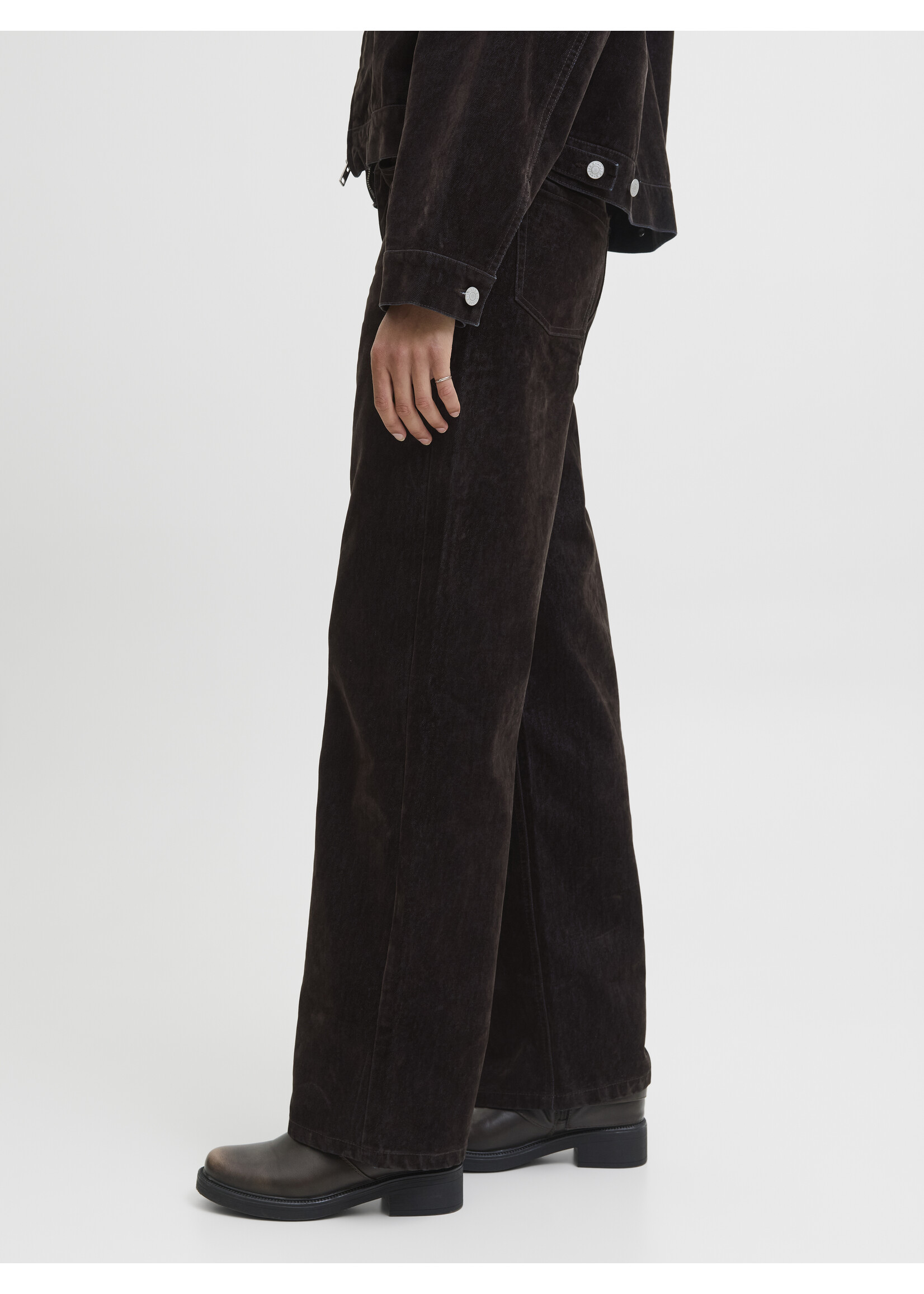 JXTOKYO FLOCK WIDE DENIM - BROWN DENIM