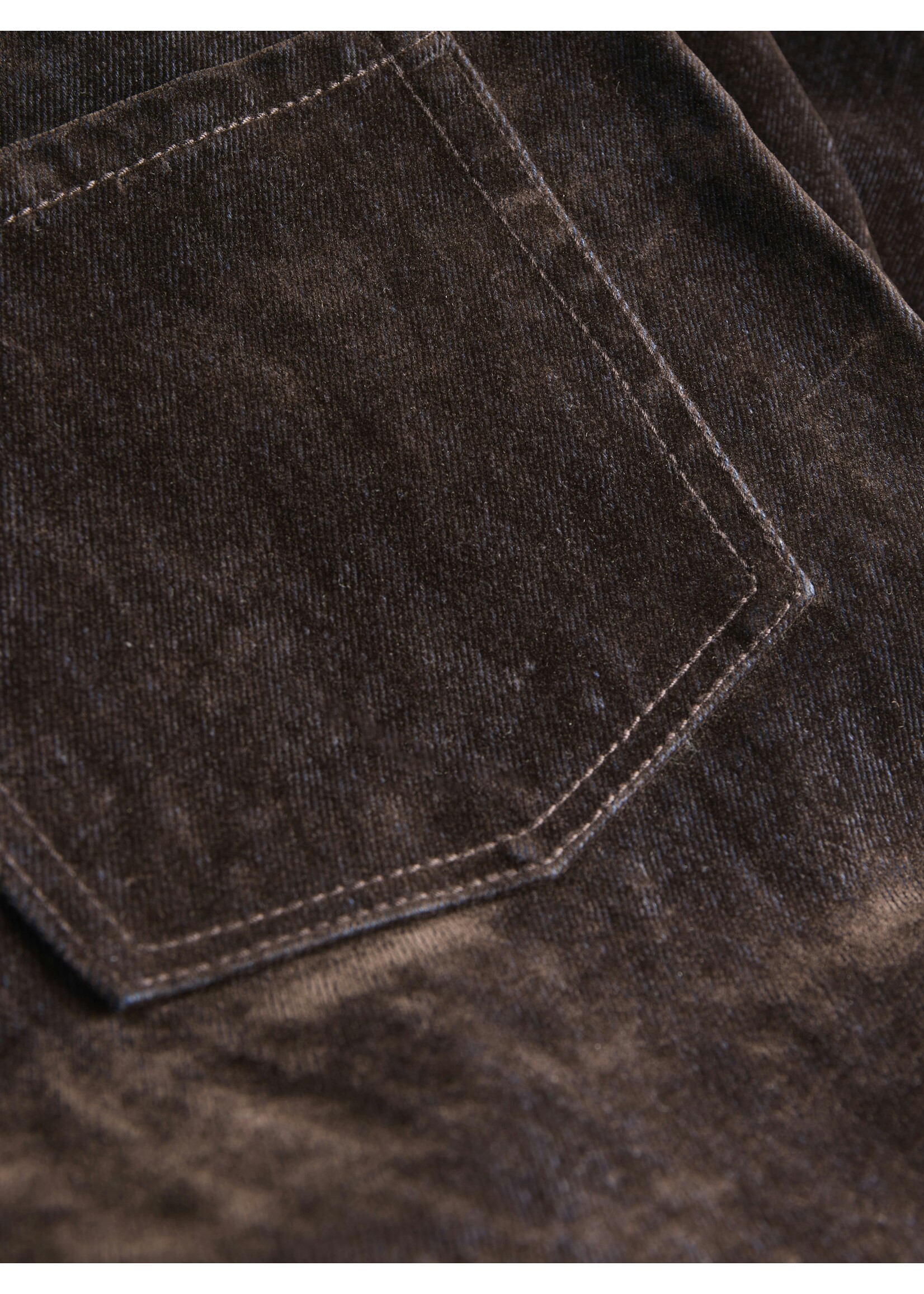 JXTOKYO FLOCK WIDE DENIM - BROWN DENIM