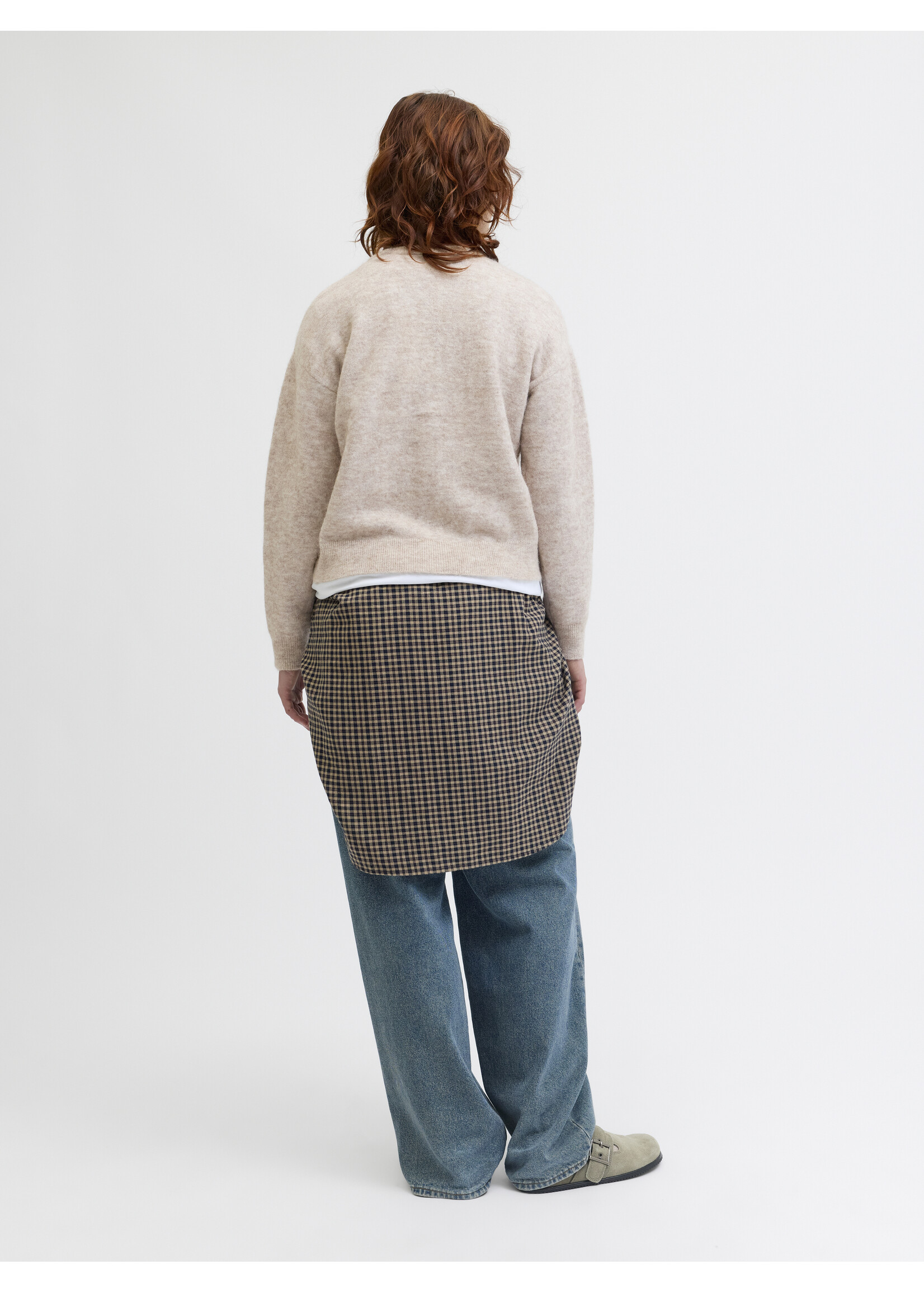 JXMATILDA WOOL CARDIGAN KNIT - FOG