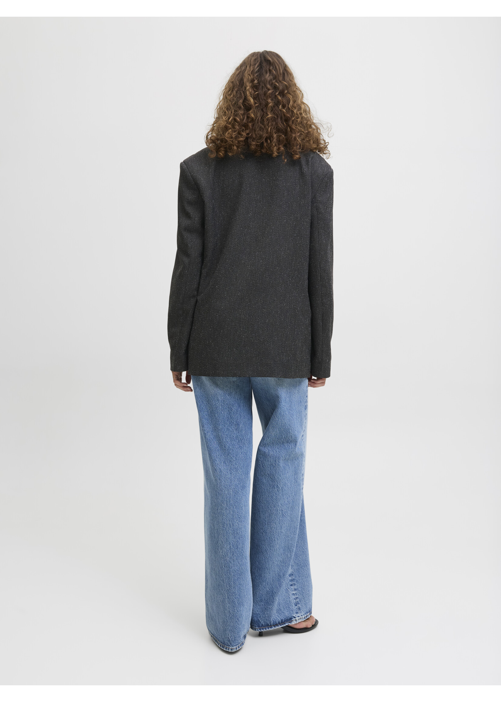 JXELLIS STRUCTURED BOYFRIEND BLAZER - BLACK