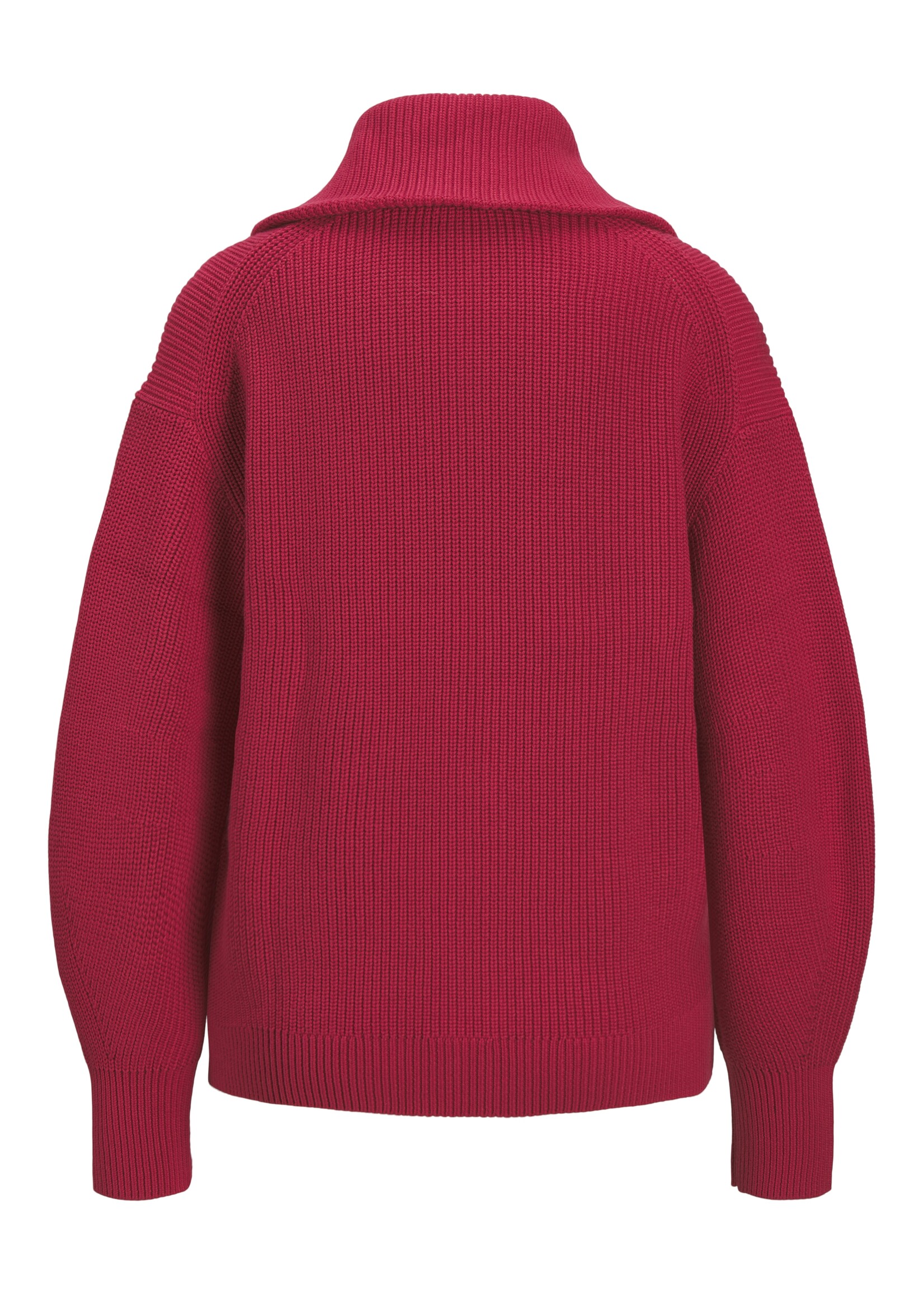 JXADELINE  ZIP CARDIGAN KNIT - BARBERRY