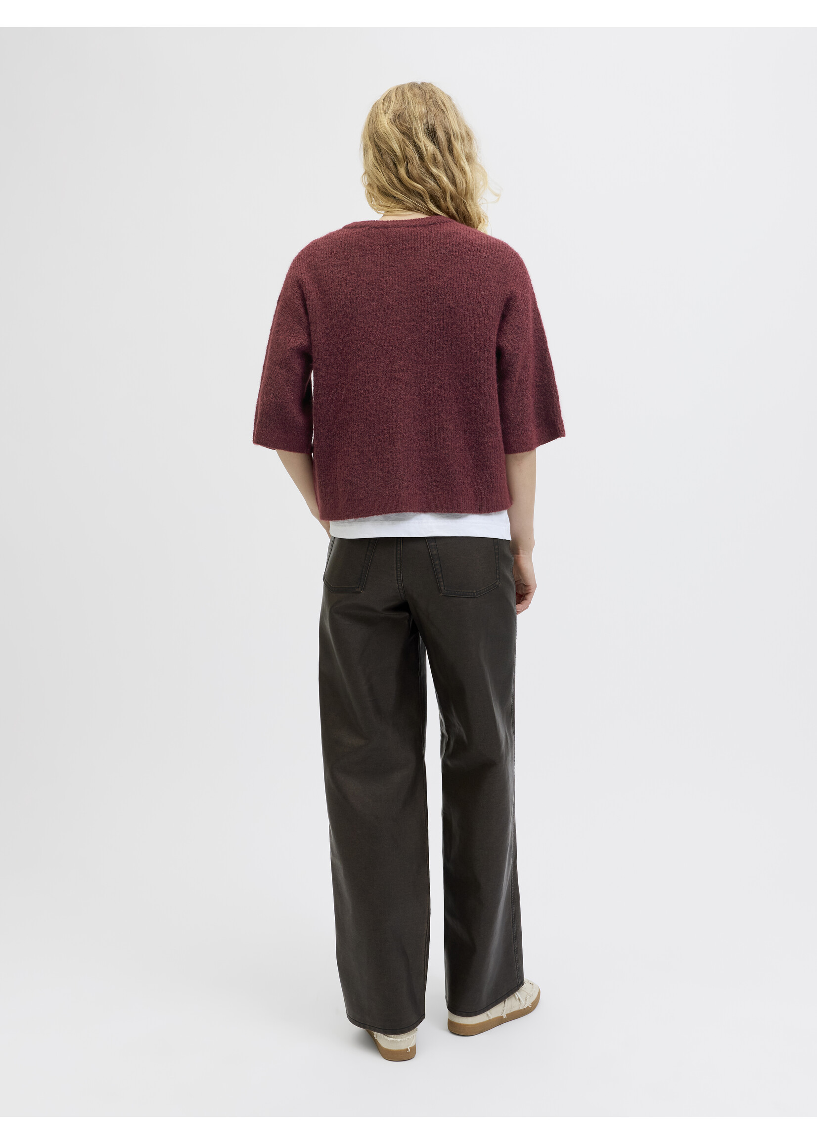 JXEVI CARDIGAN KNIT - CARBERNET
