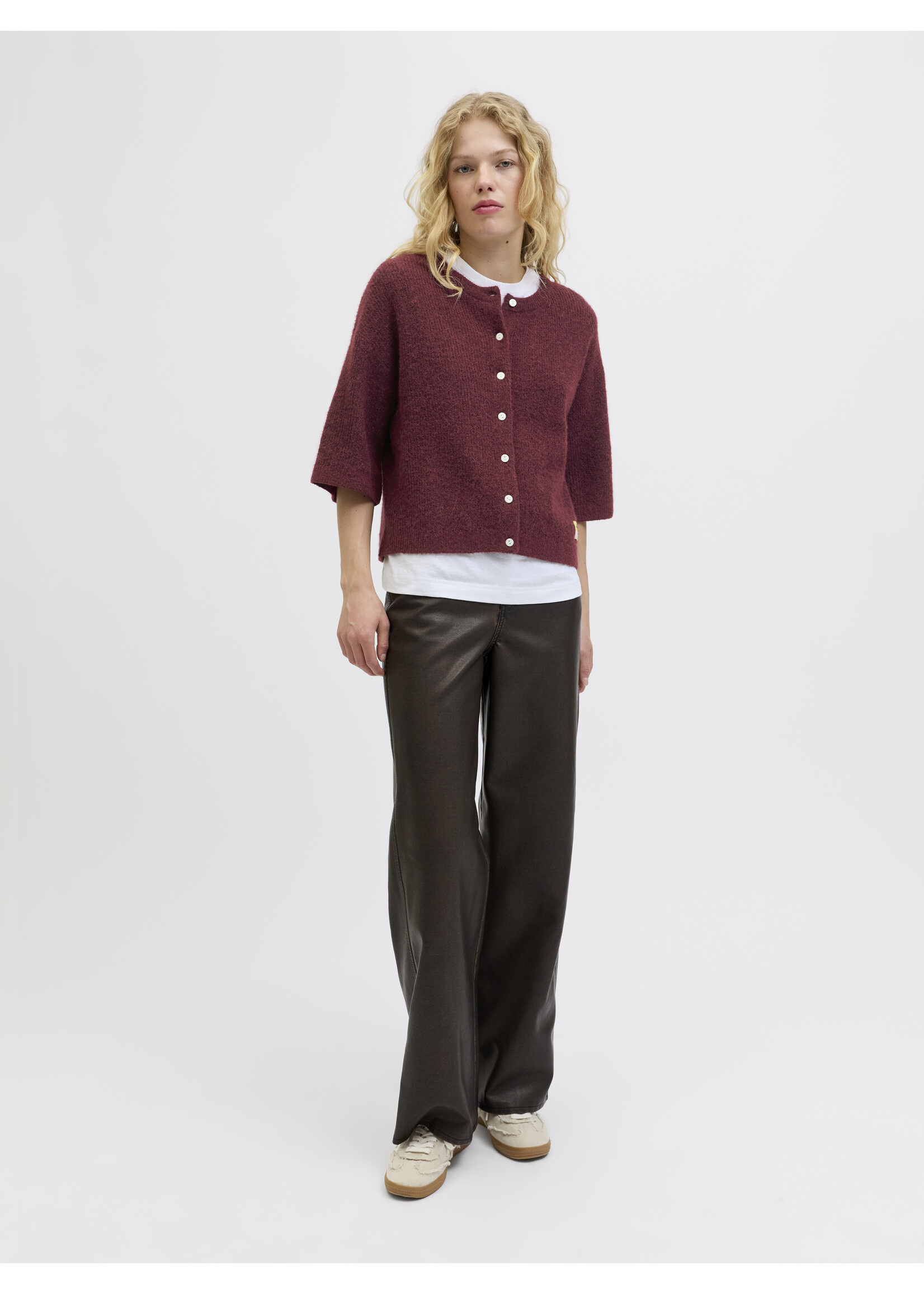 JXEVI CARDIGAN KNIT - CARBERNET
