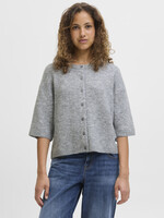 JXEVI CARDIGAN KNIT - MEDIUM GREY MELANGE