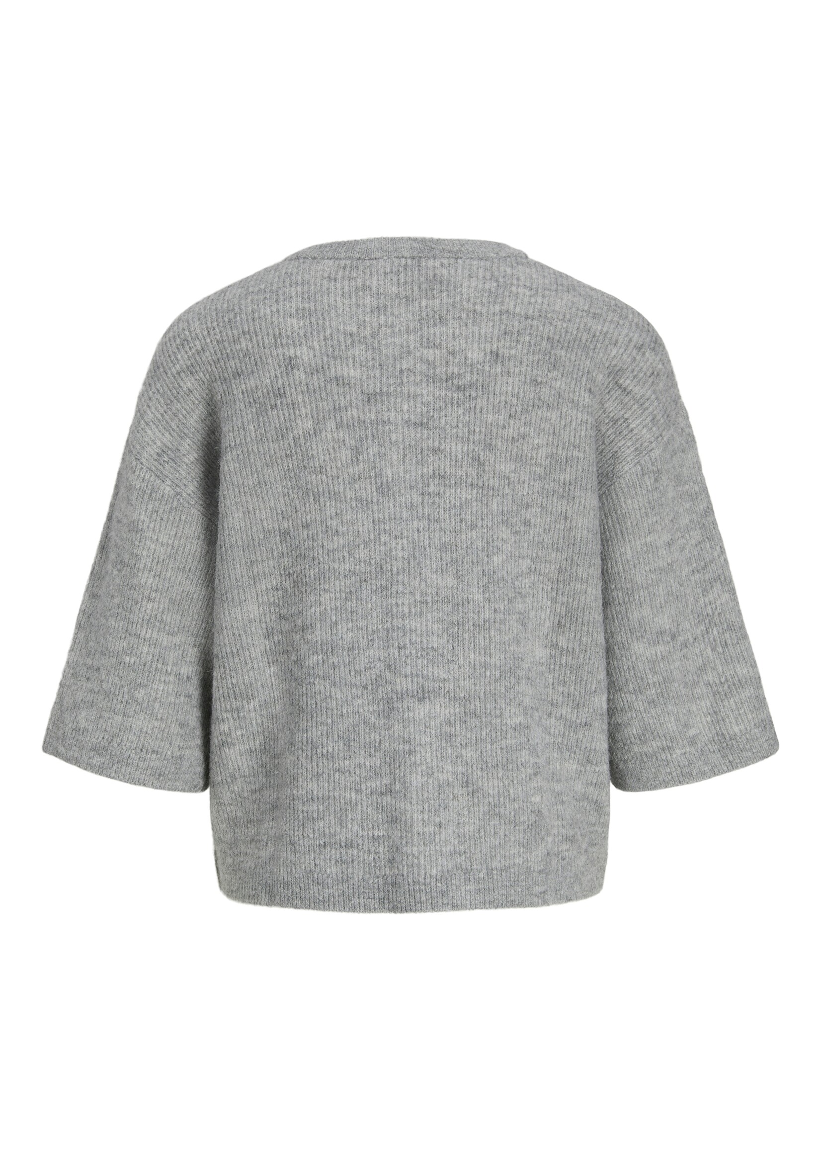 JXEVI CARDIGAN KNIT - MEDIUM GREY MELANGE