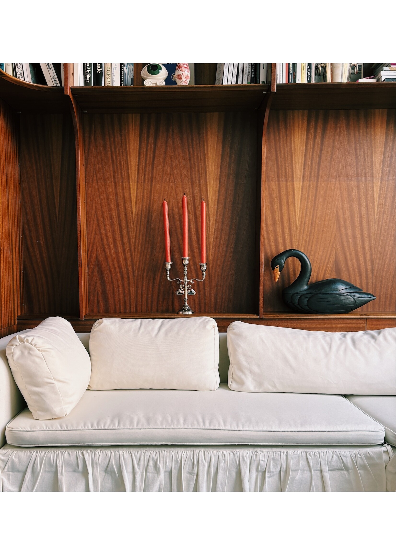 anna+nina Argent swans candle holder