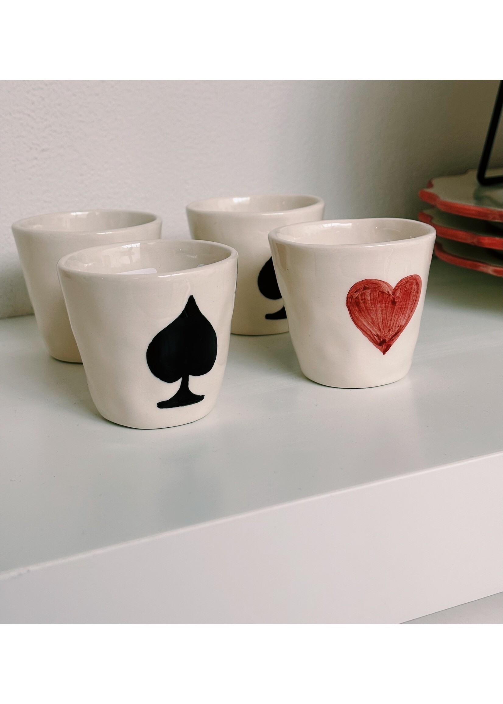 anna+nina Queen of hearts espresso cup - Red