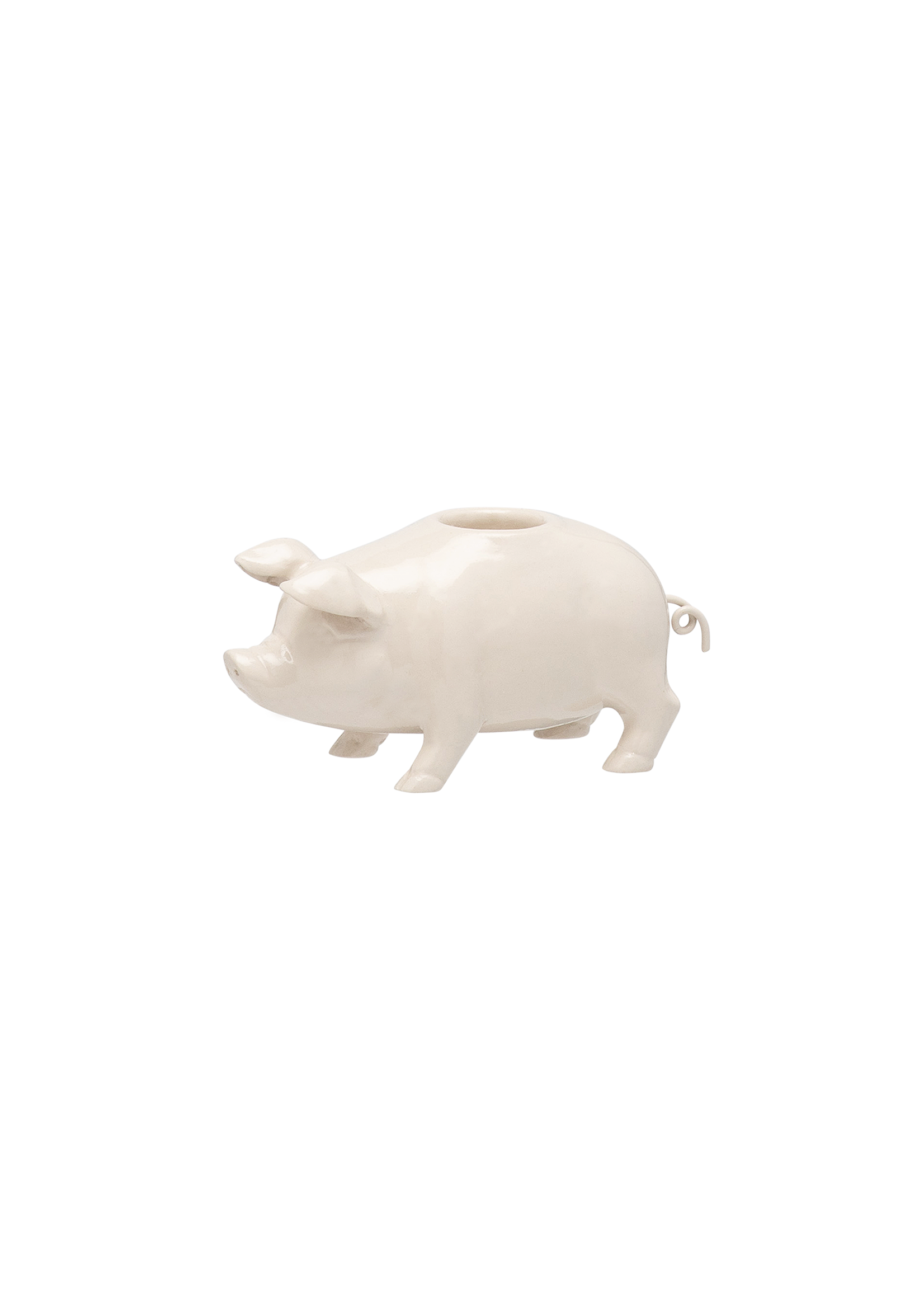 anna+nina Piggy candle holder - White
