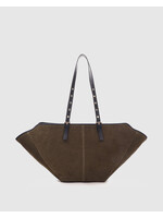 Núnoo Nora suede bag - Dark olive