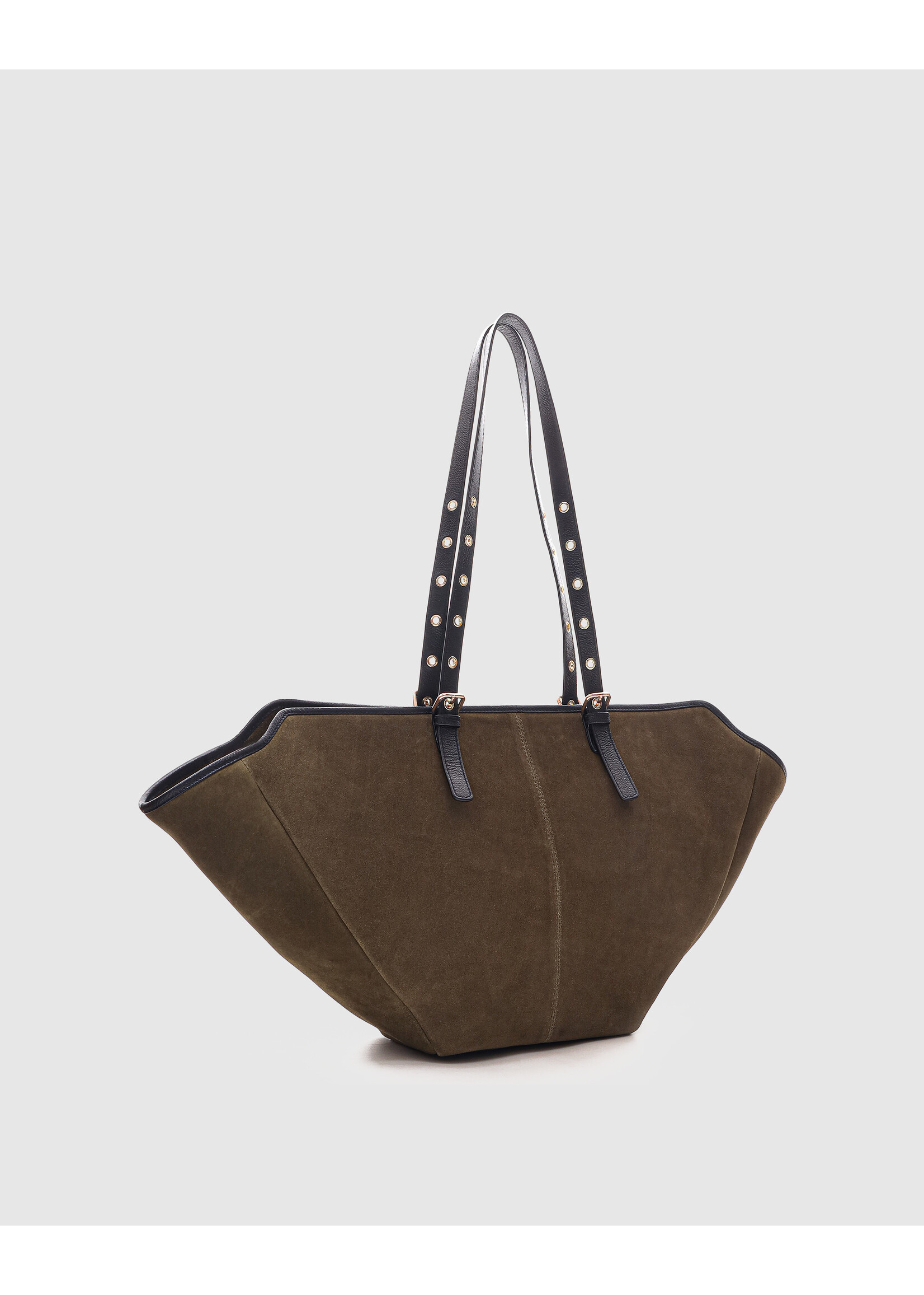 Núnoo Nora suede bag - Dark olive