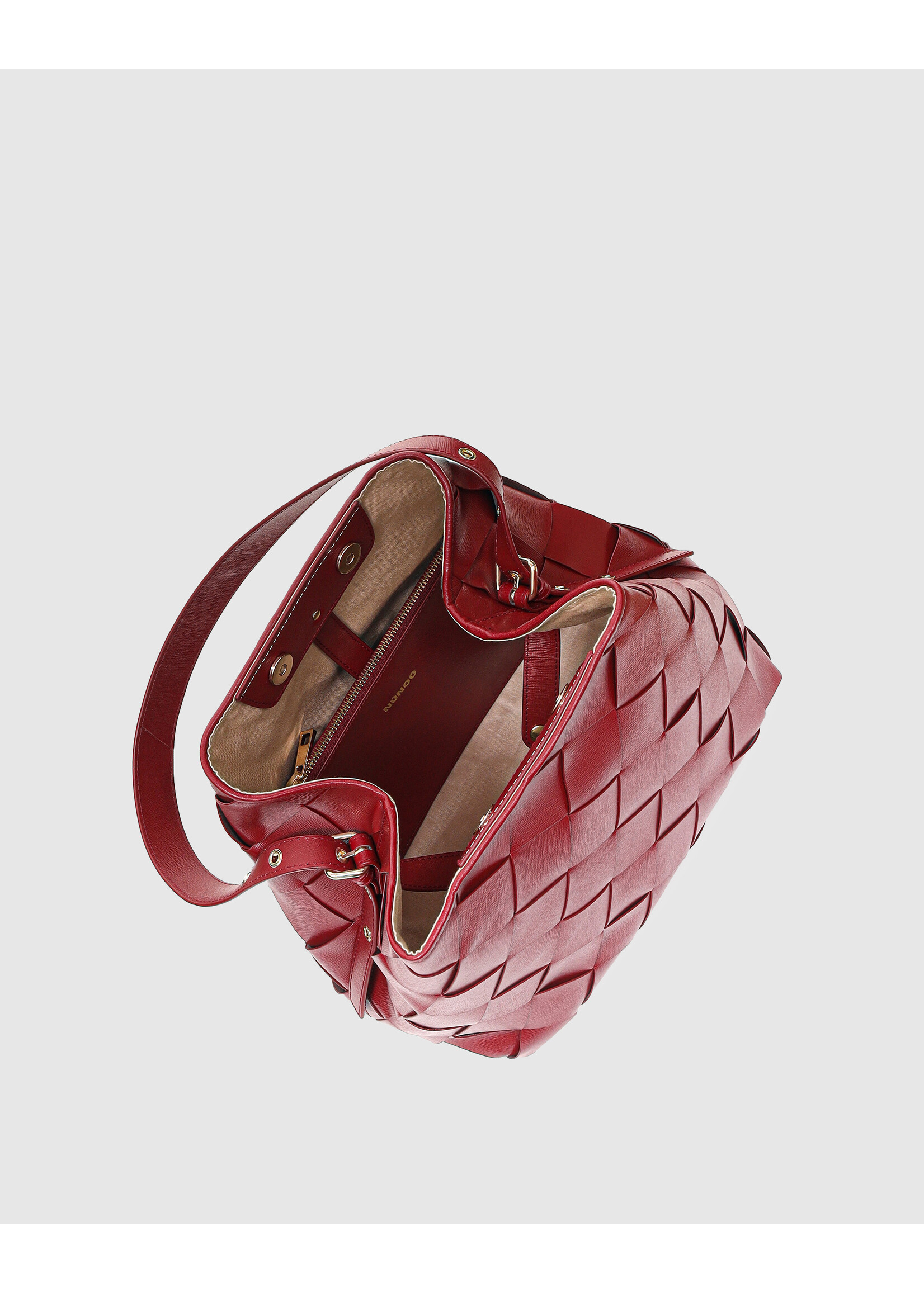 Núnoo Chiara braided Florence bag - Maroon