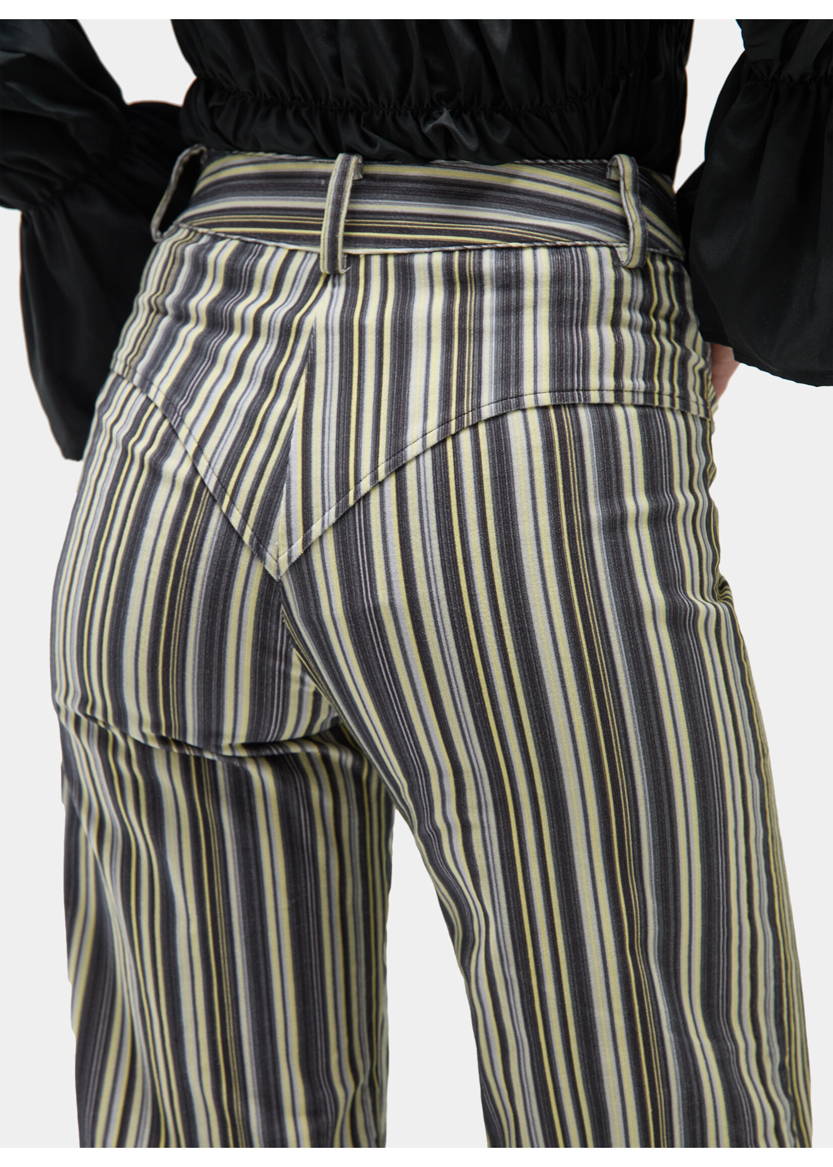 Laagam Holly corduroy pants - Grey stripes