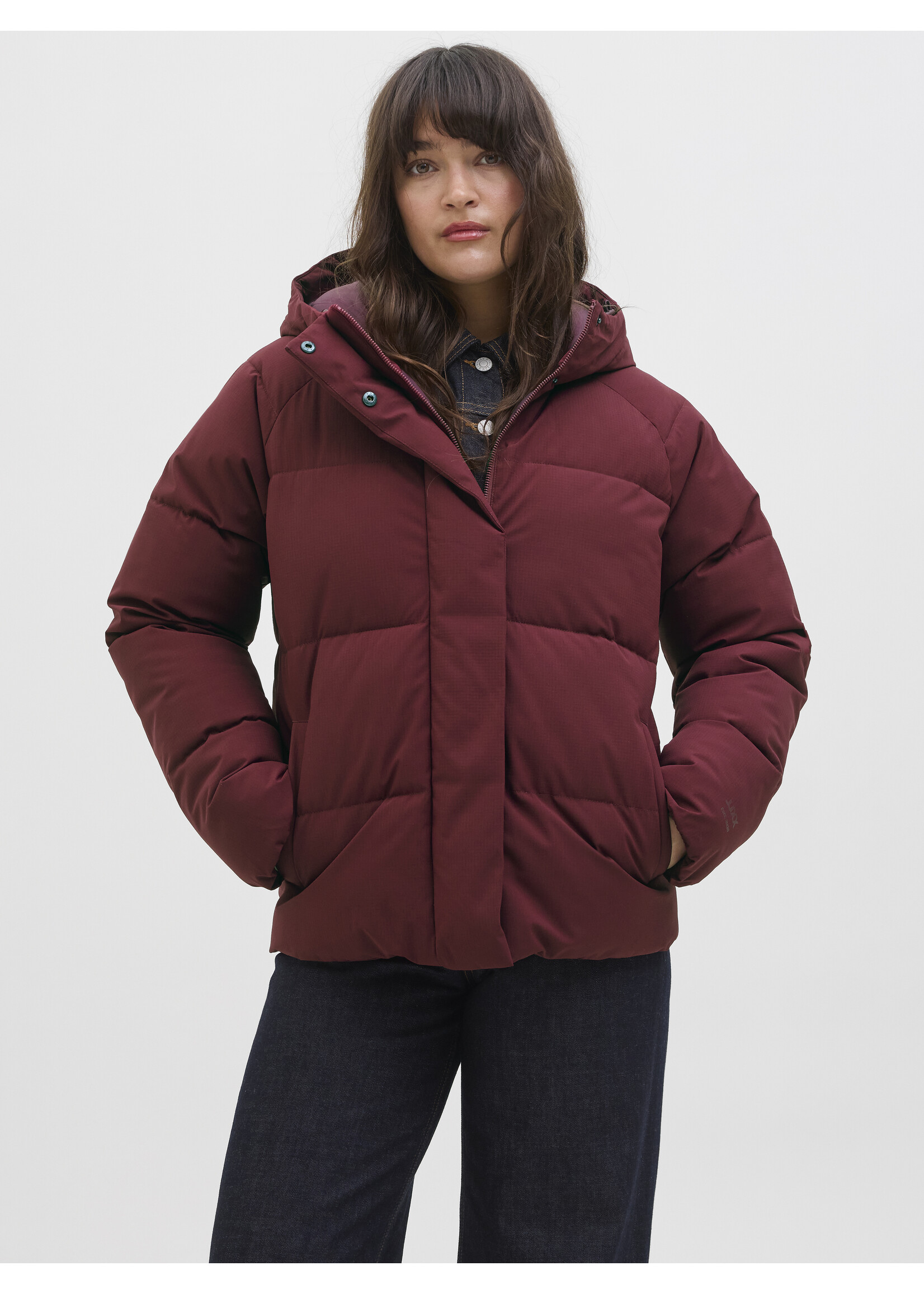 JXGLOBAL PUFFER JACKET - CABERNET