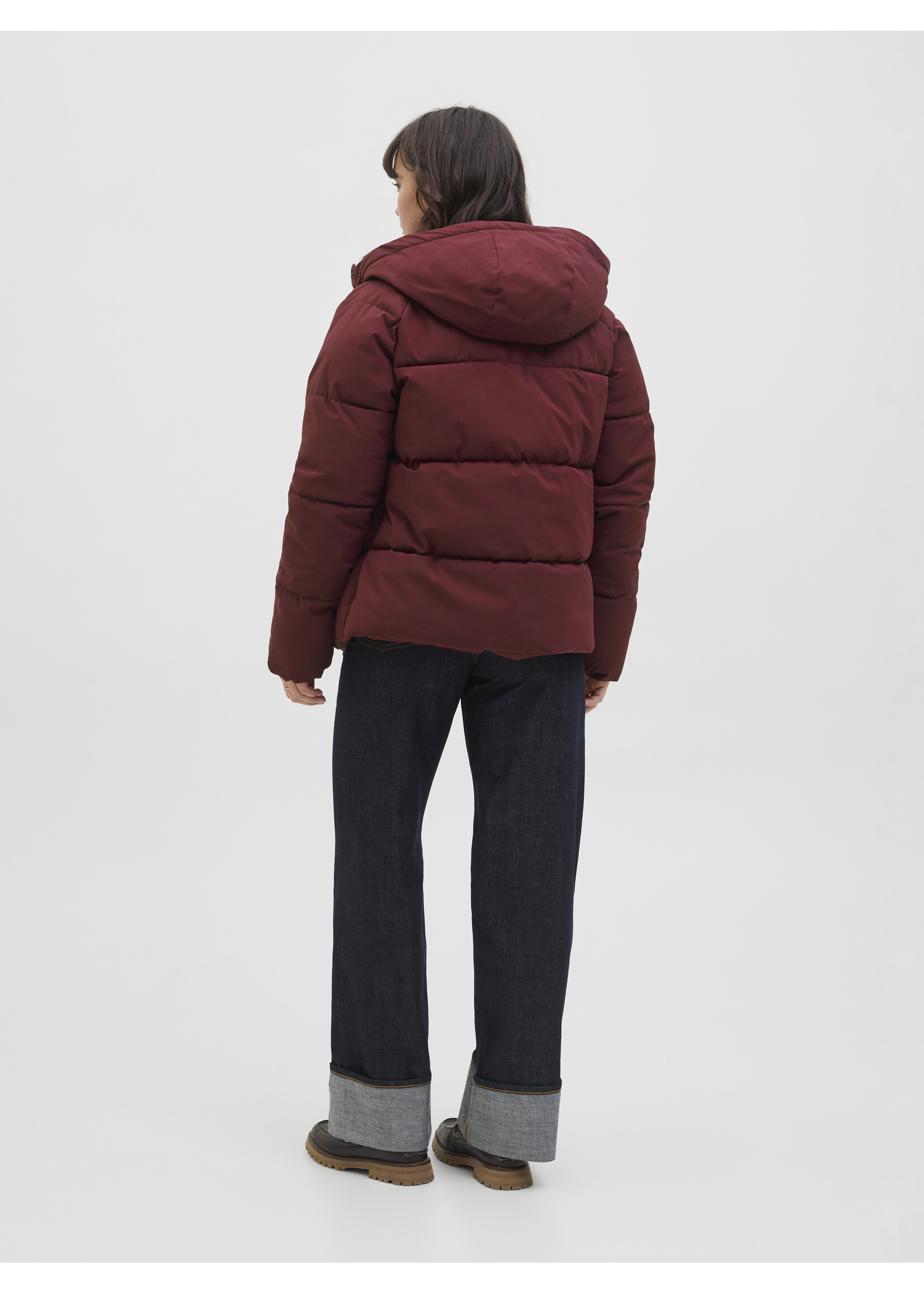 JXGLOBAL PUFFER JACKET - CABERNET