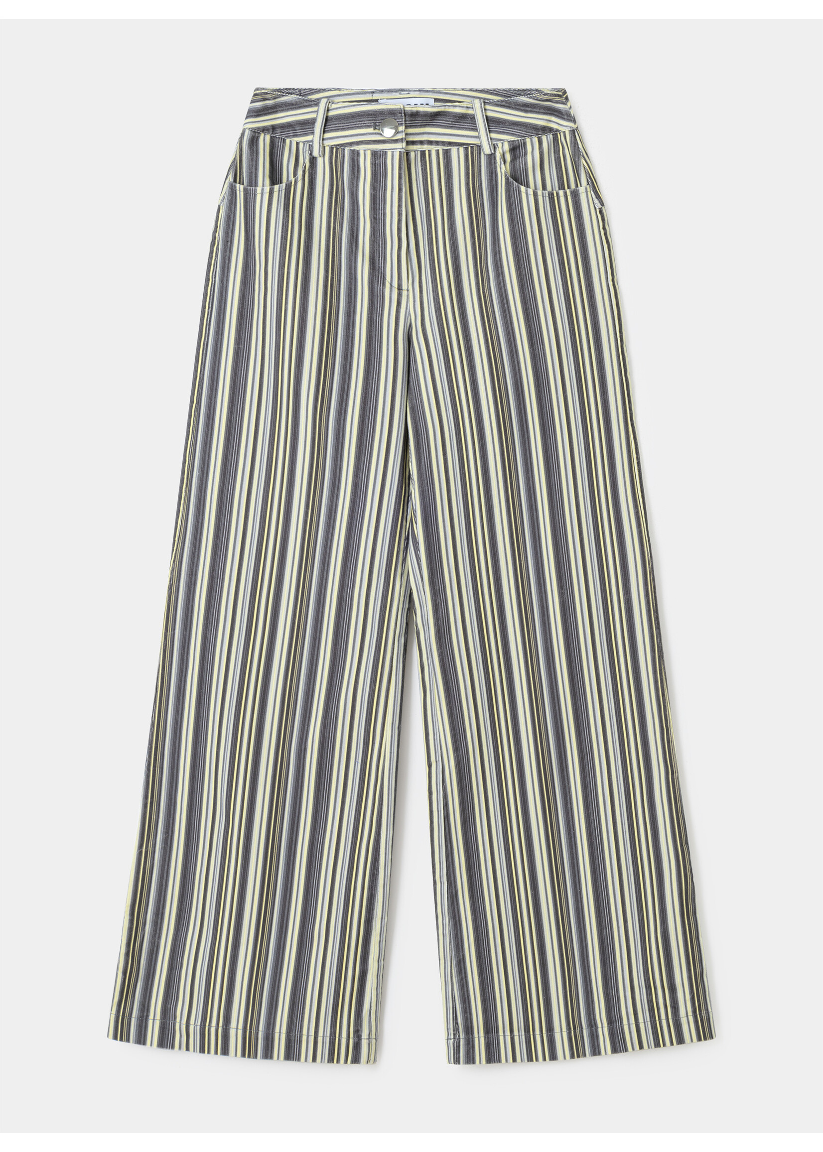 Laagam Holly corduroy pants - Grey stripes