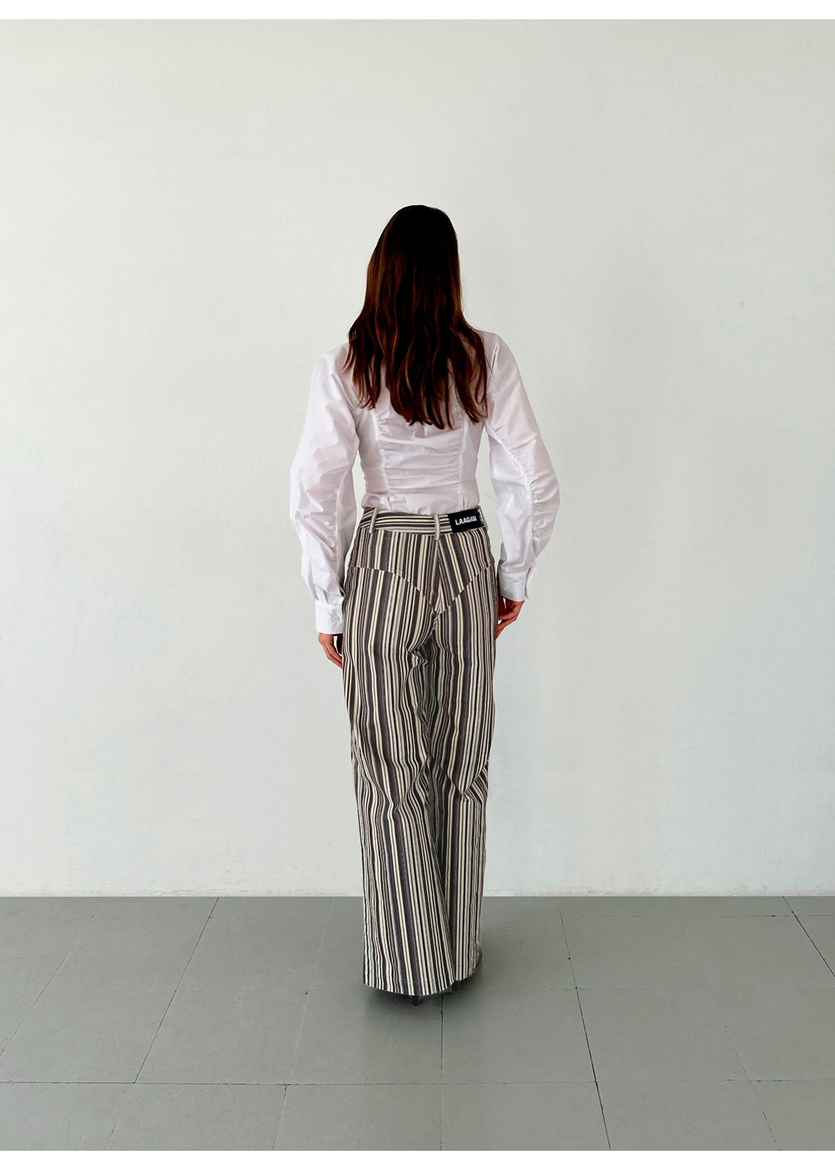Laagam Holly corduroy pants - Grey stripes