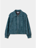 Laagam CUPIDO TEAL GREEN BOMBER JACKET