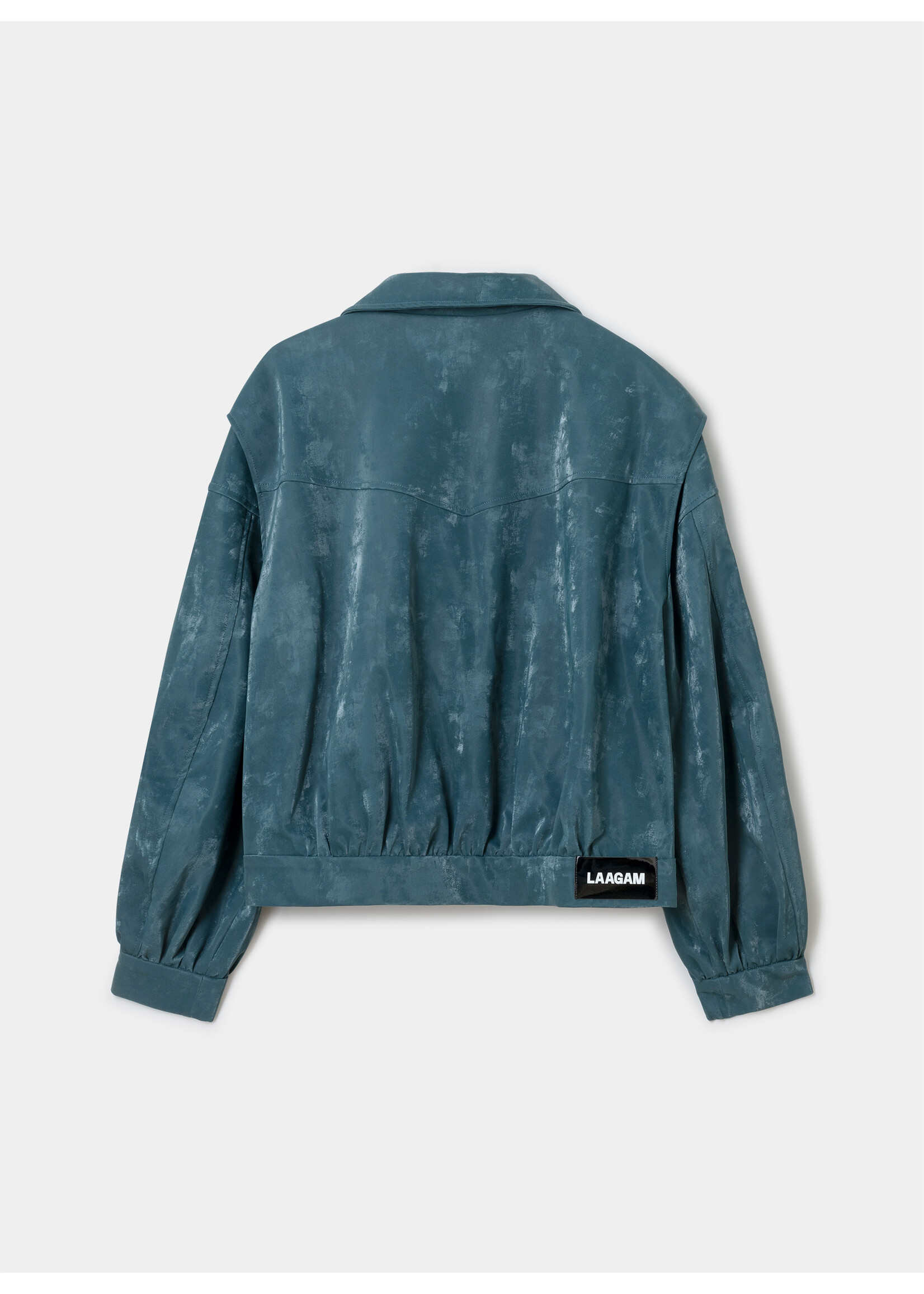 Laagam CUPIDO TEAL GREEN BOMBER JACKET