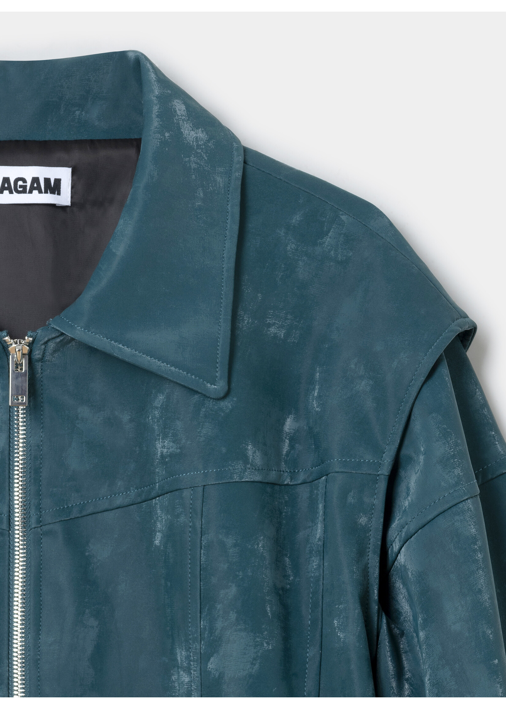 Laagam CUPIDO TEAL GREEN BOMBER JACKET