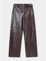 Laagam Horus textured pants - Burgundy