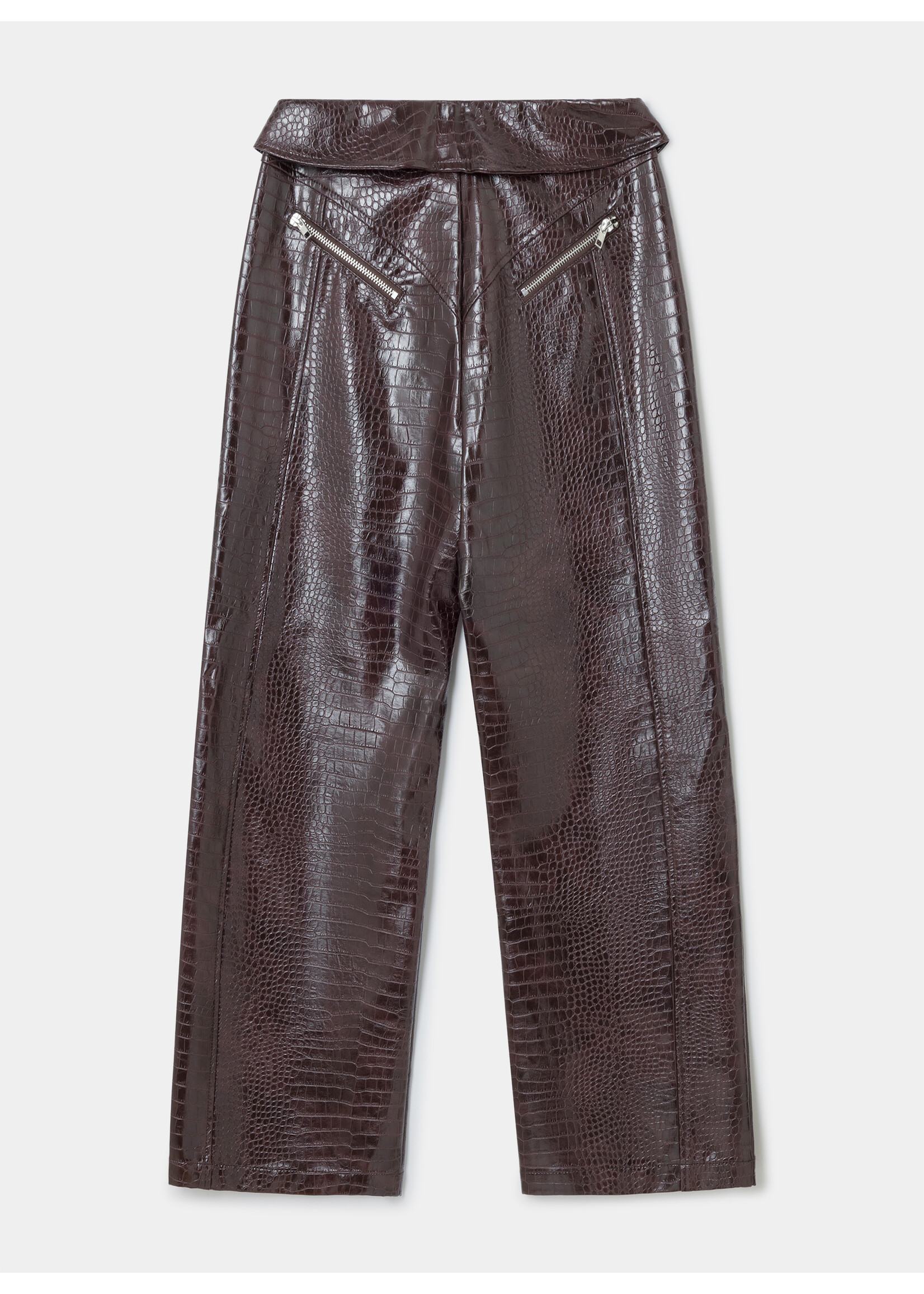 Laagam Horus textured pants - Burgundy